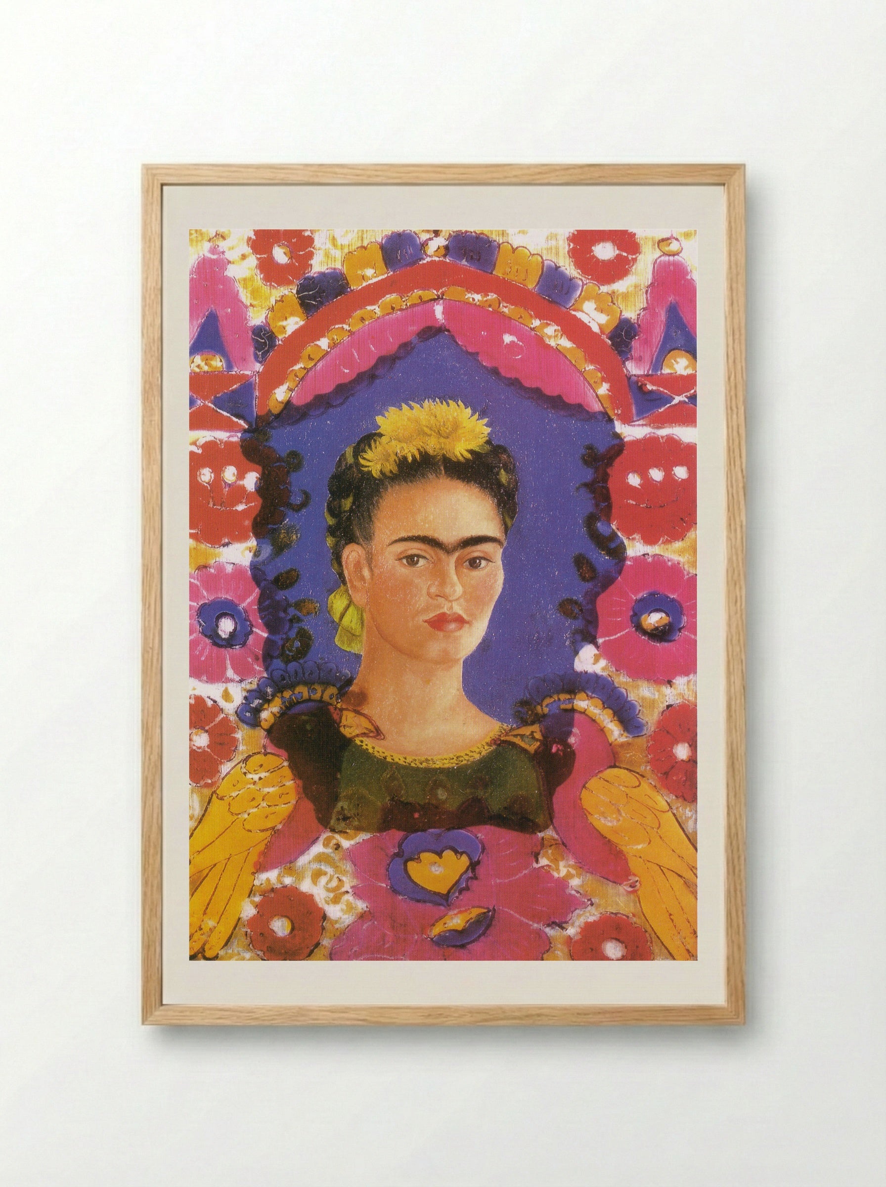 Self-Portrait: The Frame - Frida Kahlo - Framed Print Wood