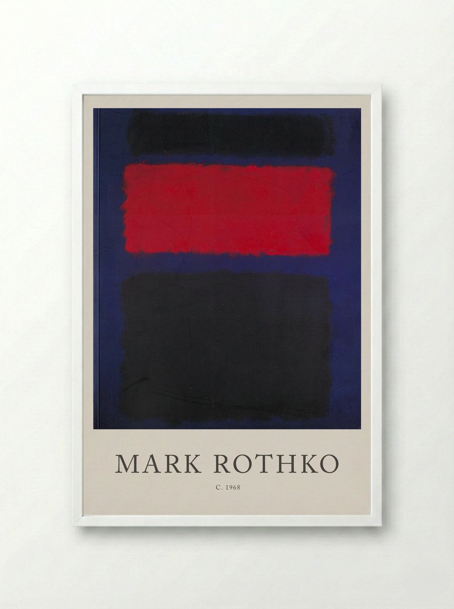 Untitled (Black, Red, and Blue) - Mark Rothko - Framed Print White