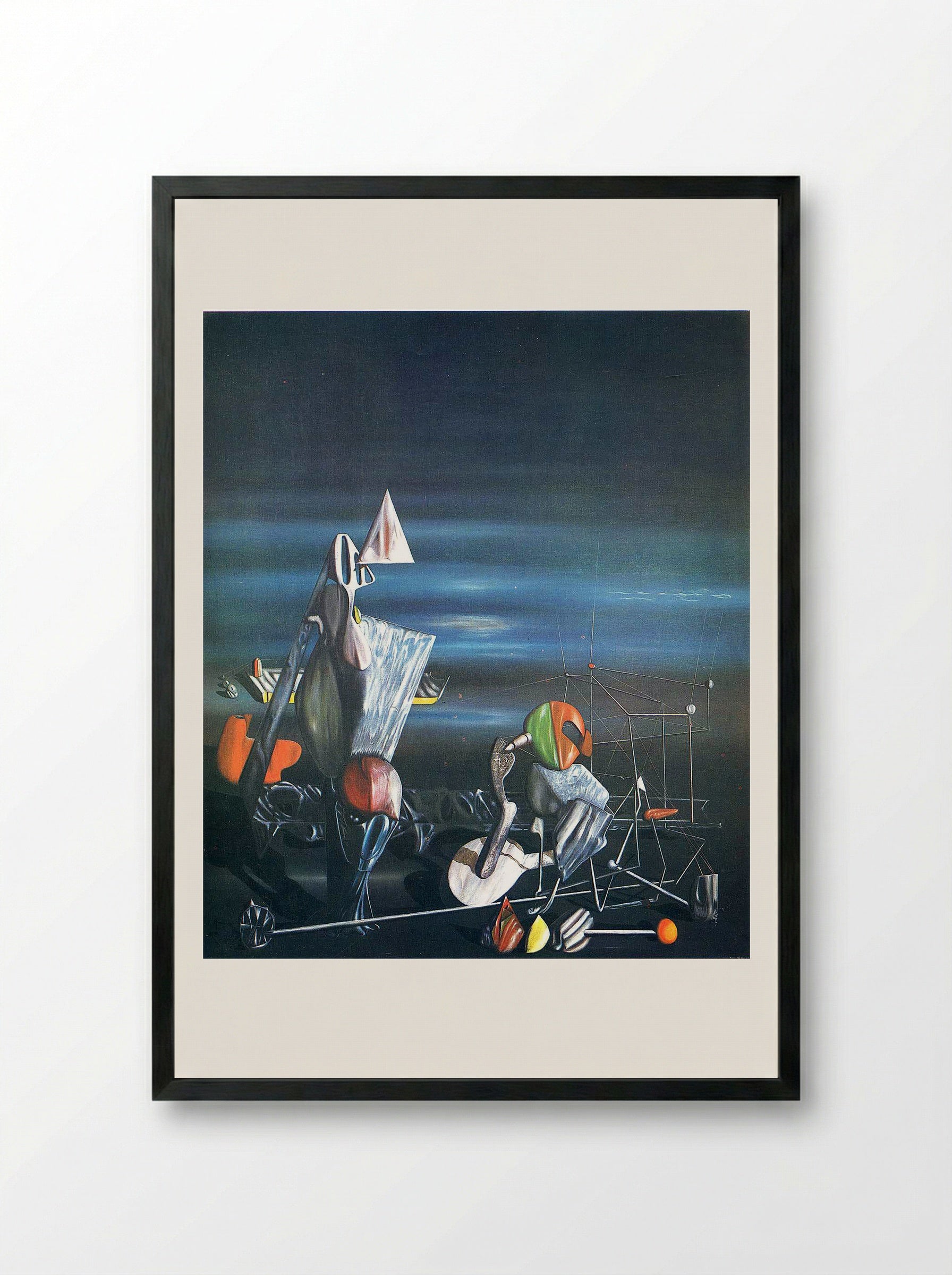 Slowly Toward The North - Yves Tanguy - Framed Print Black