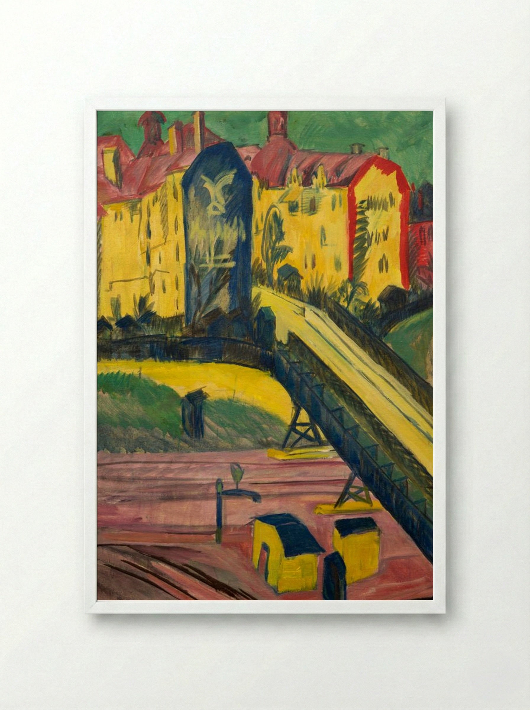 View from the Window - Ernst Ludwig Kirchner - Framed Print White