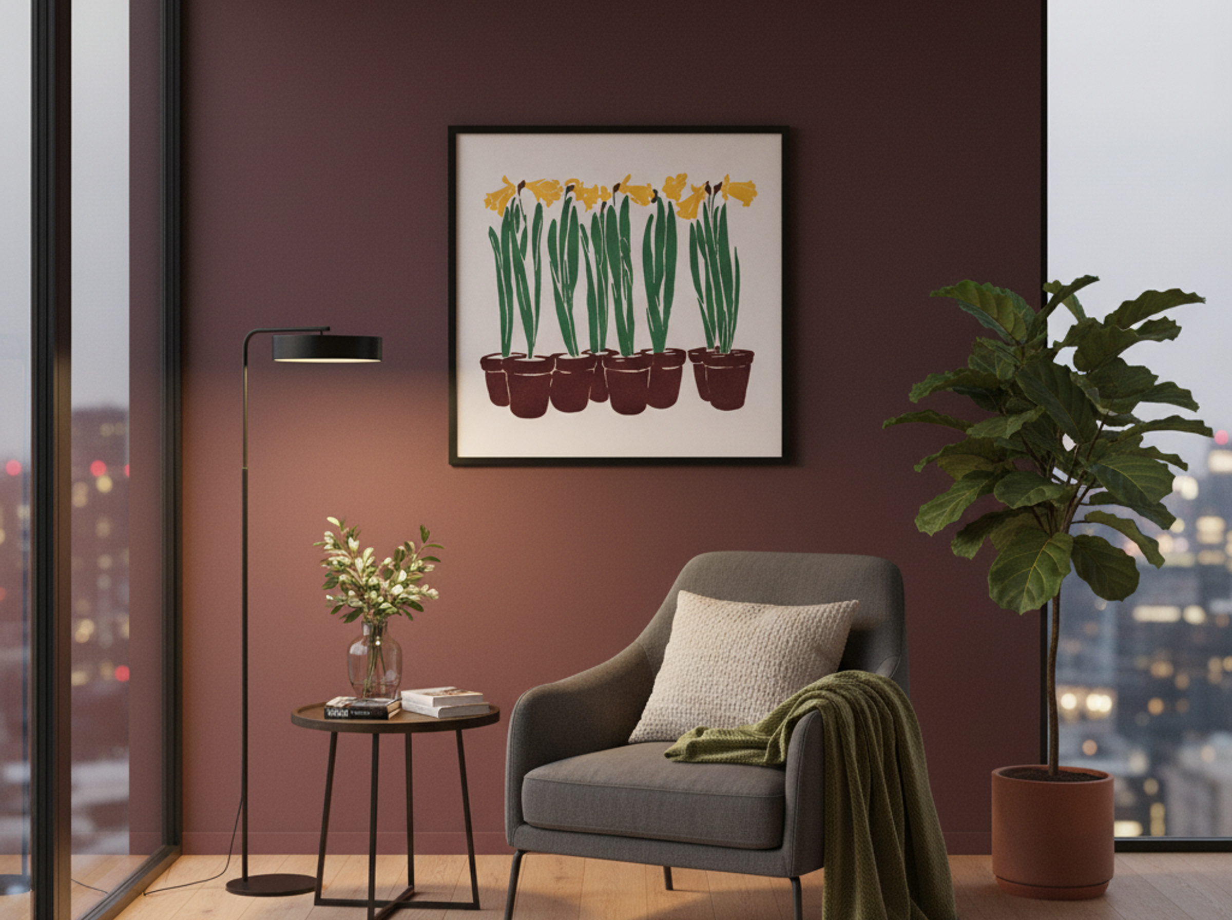 Daffodils in Pots - Edward Penfield - Lifestyle