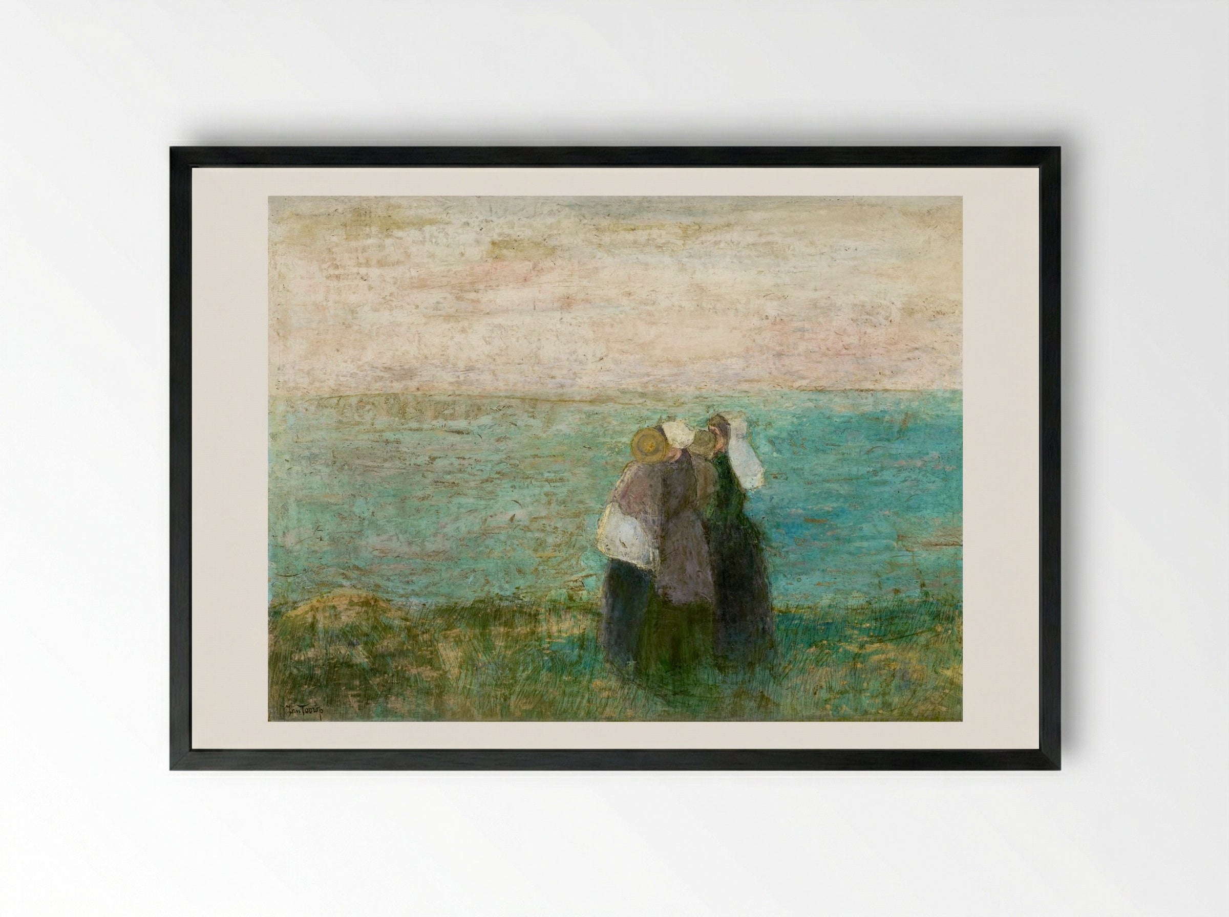 Women by the Sea - Jan Toorop - Framed Print Black