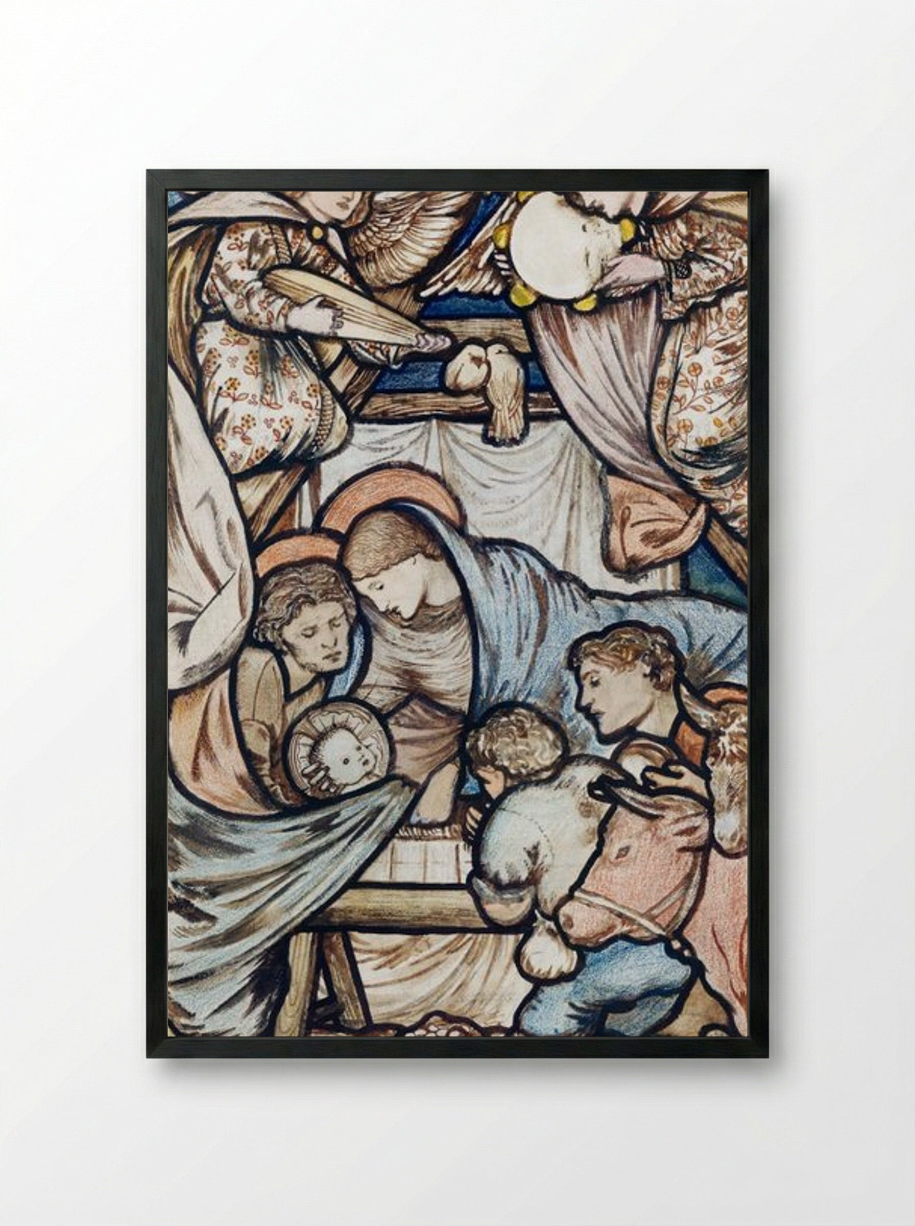 The Nativity - Edward Burne-Jones - Framed Print Black