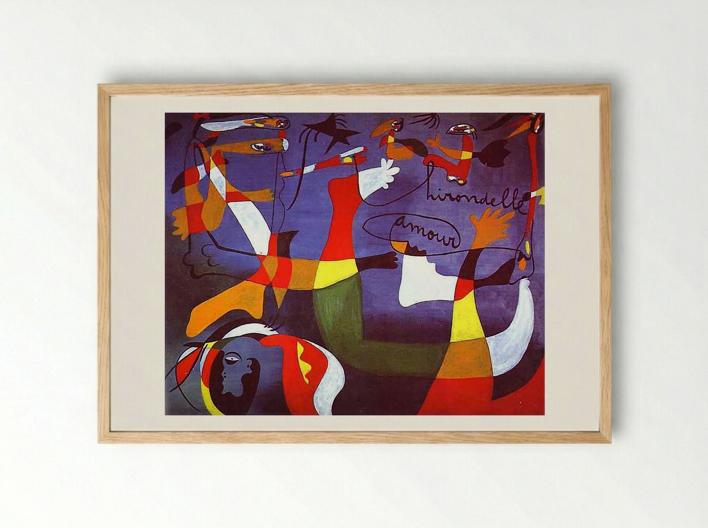 Swallow, Love - Joan Miró - Framed Print Wood
