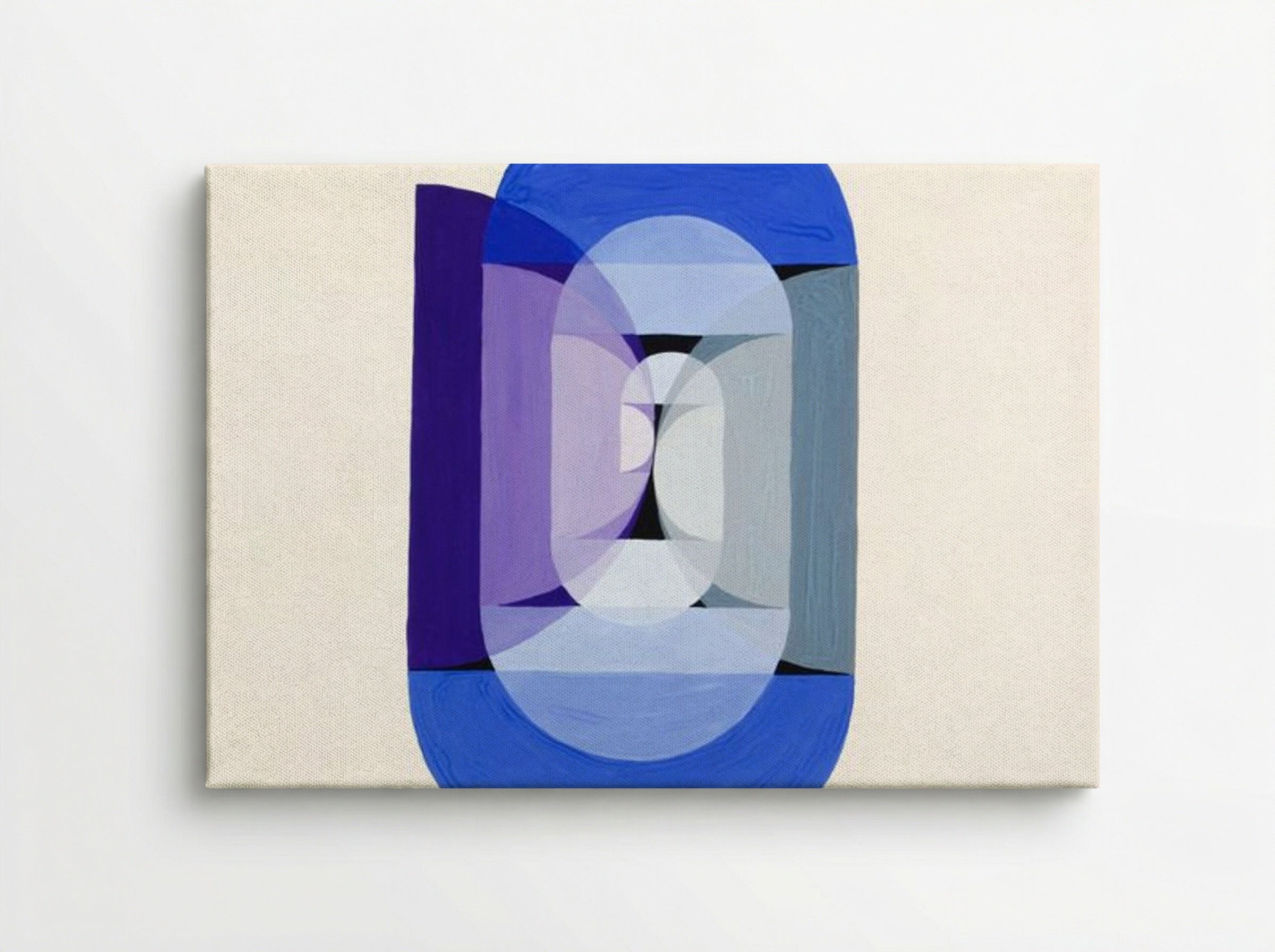 Blue, Gray, Violet Wheel - Joseph Schillinger - Canvas