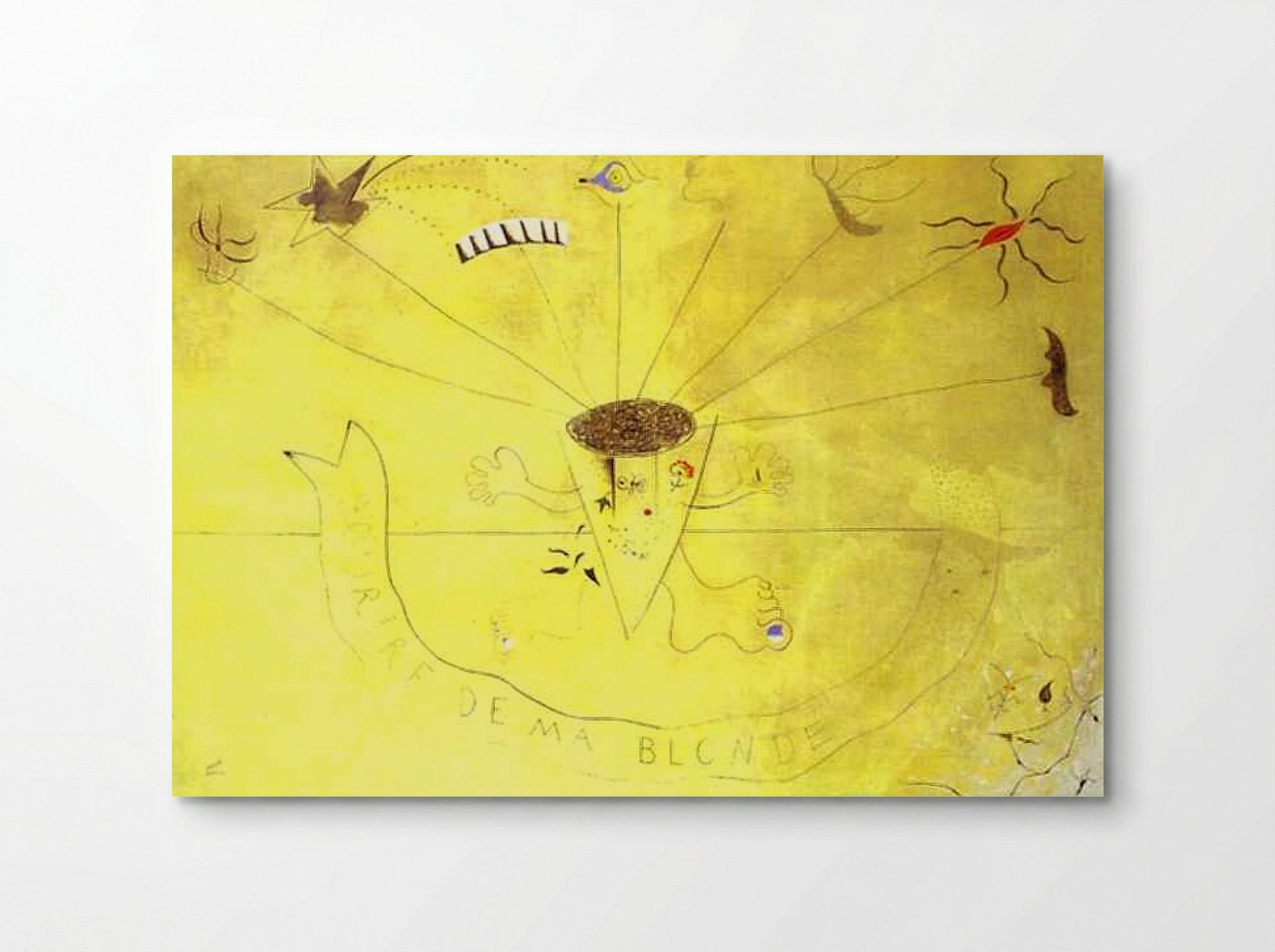 Bouquet of Flowers. Smile of My Blond - Joan Miró - Poster