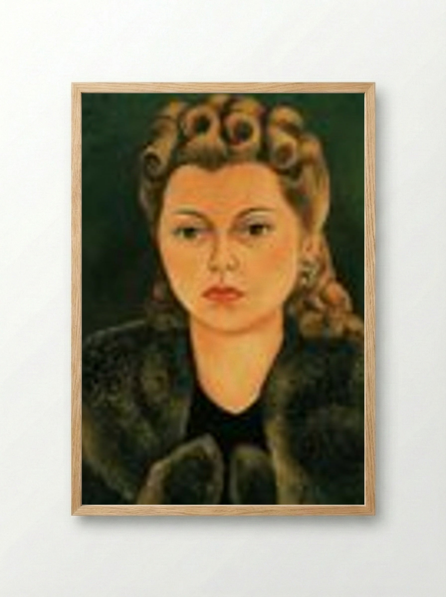 Portrait of Natasha Gelman - Diego Rivera - Framed Print Wood