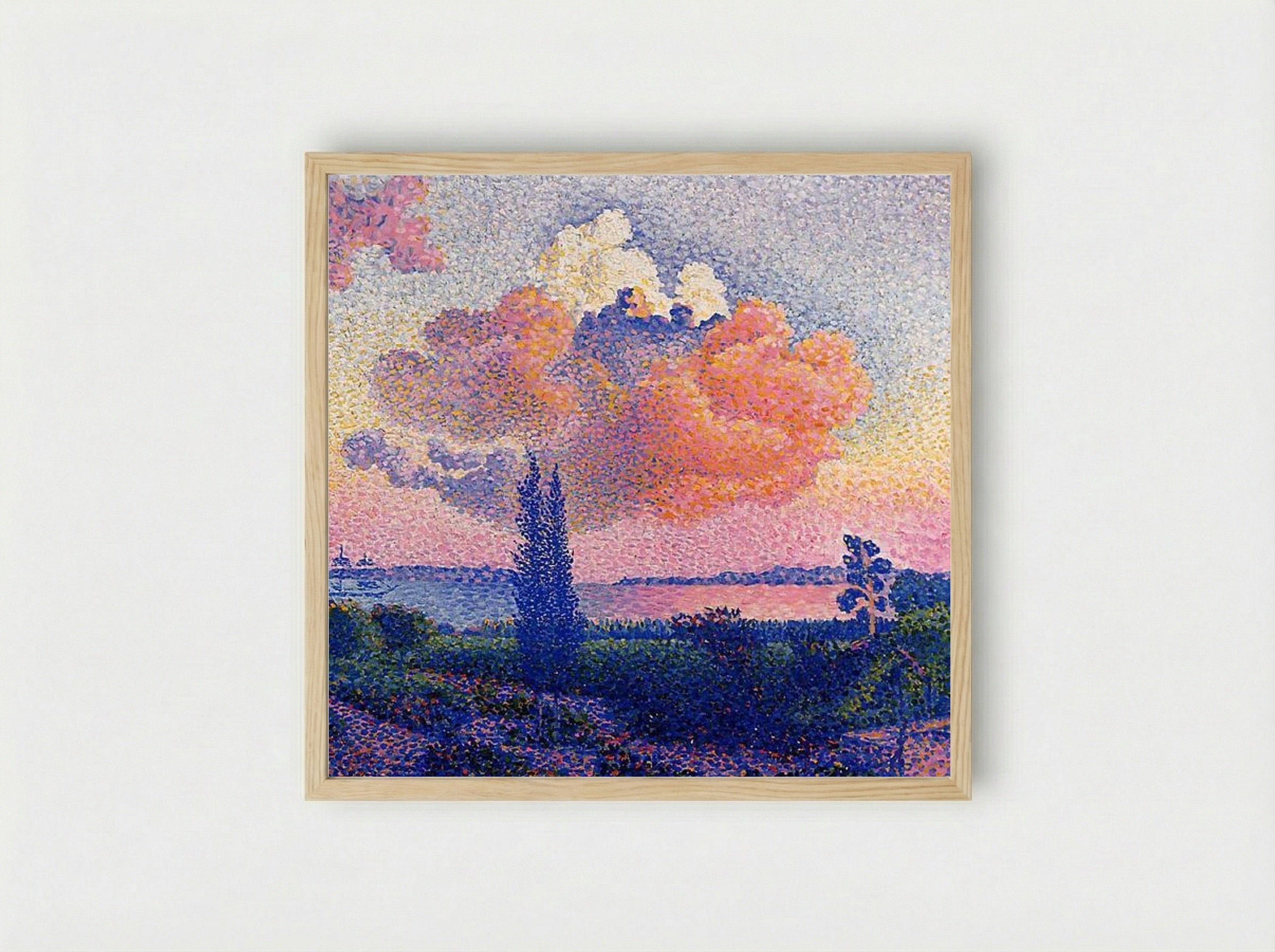 The Pink Cloud - Henri-Edmond Cross - Framed Print Wood