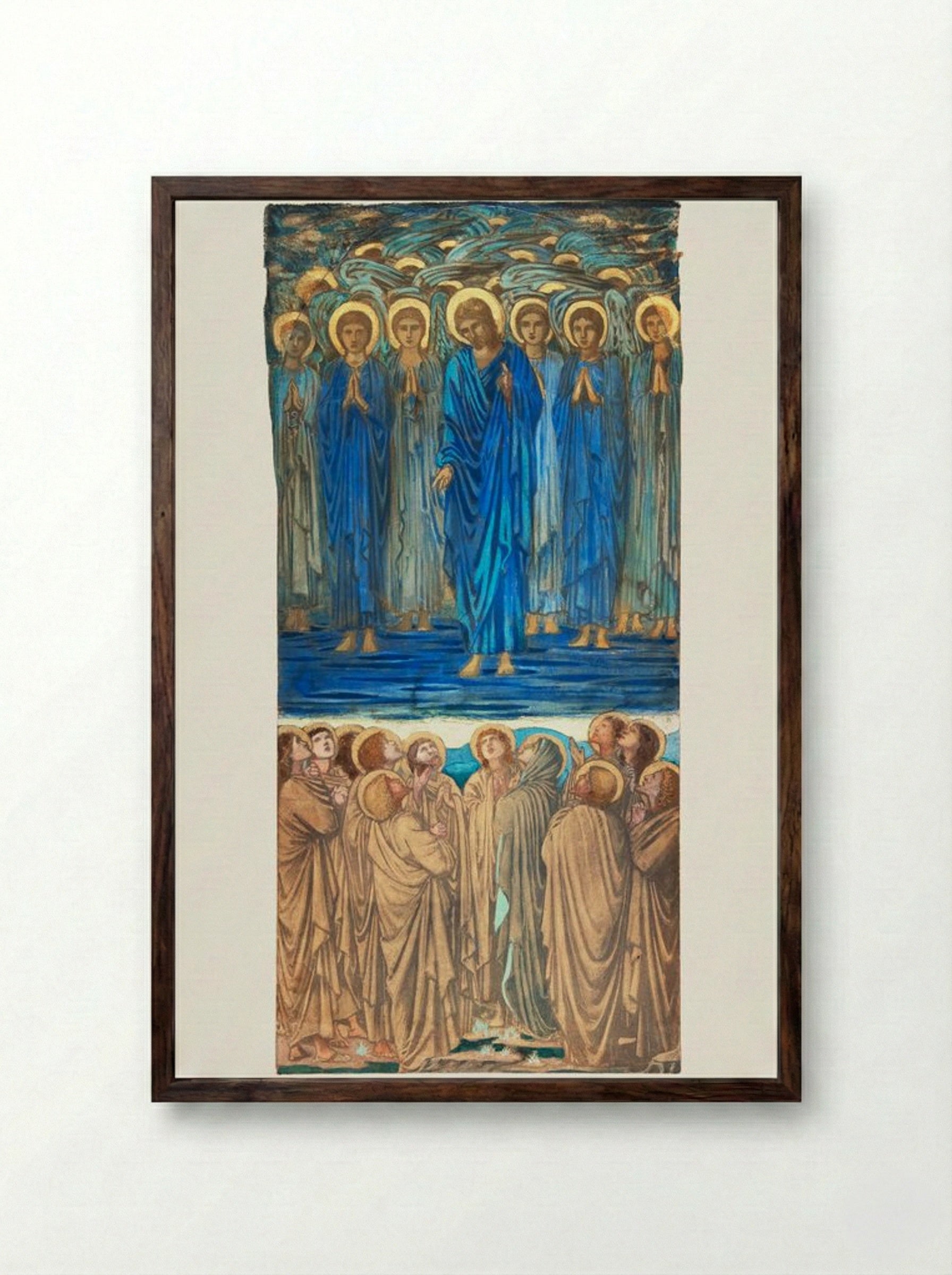 Study for 'The Ascension of Christ' - Edward Burne-Jones - Framed Print Dark Wood