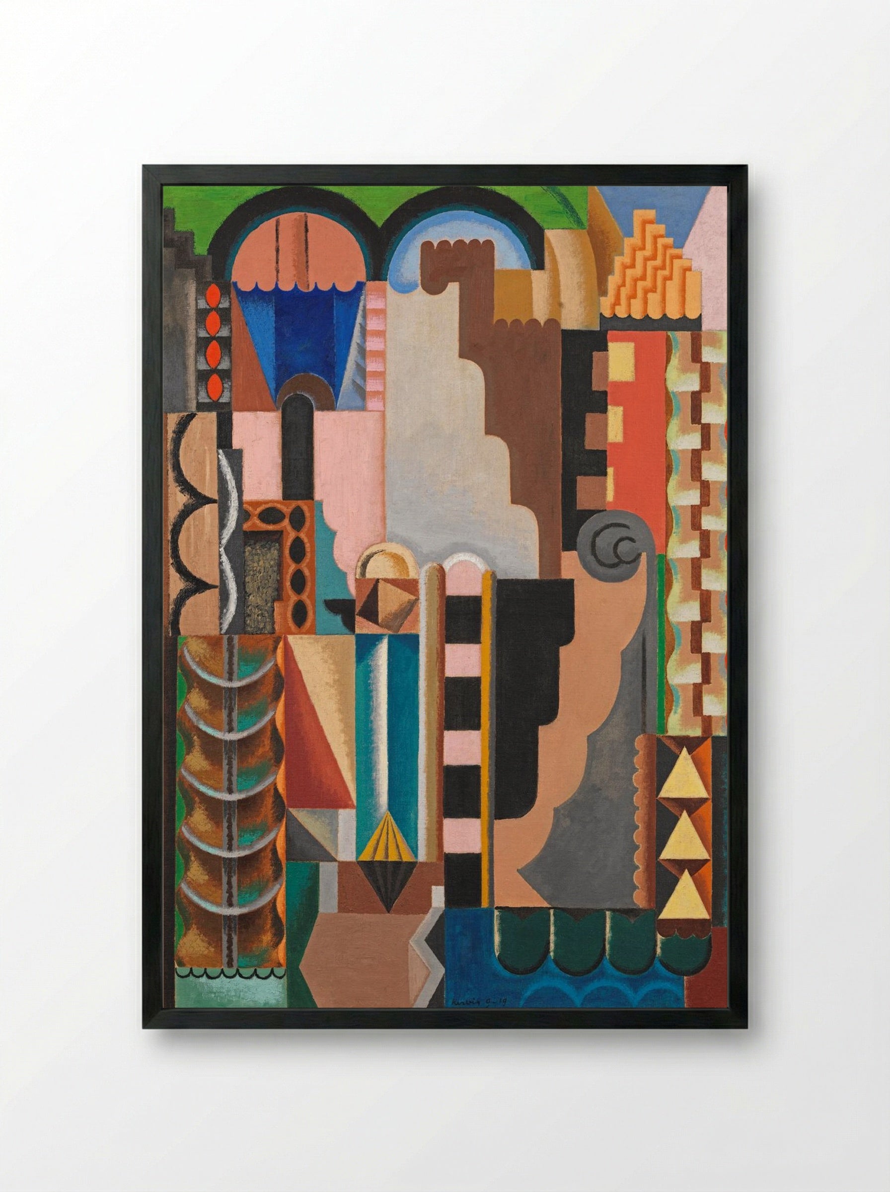 Composition monumentale - Auguste Herbin - Framed Print Black