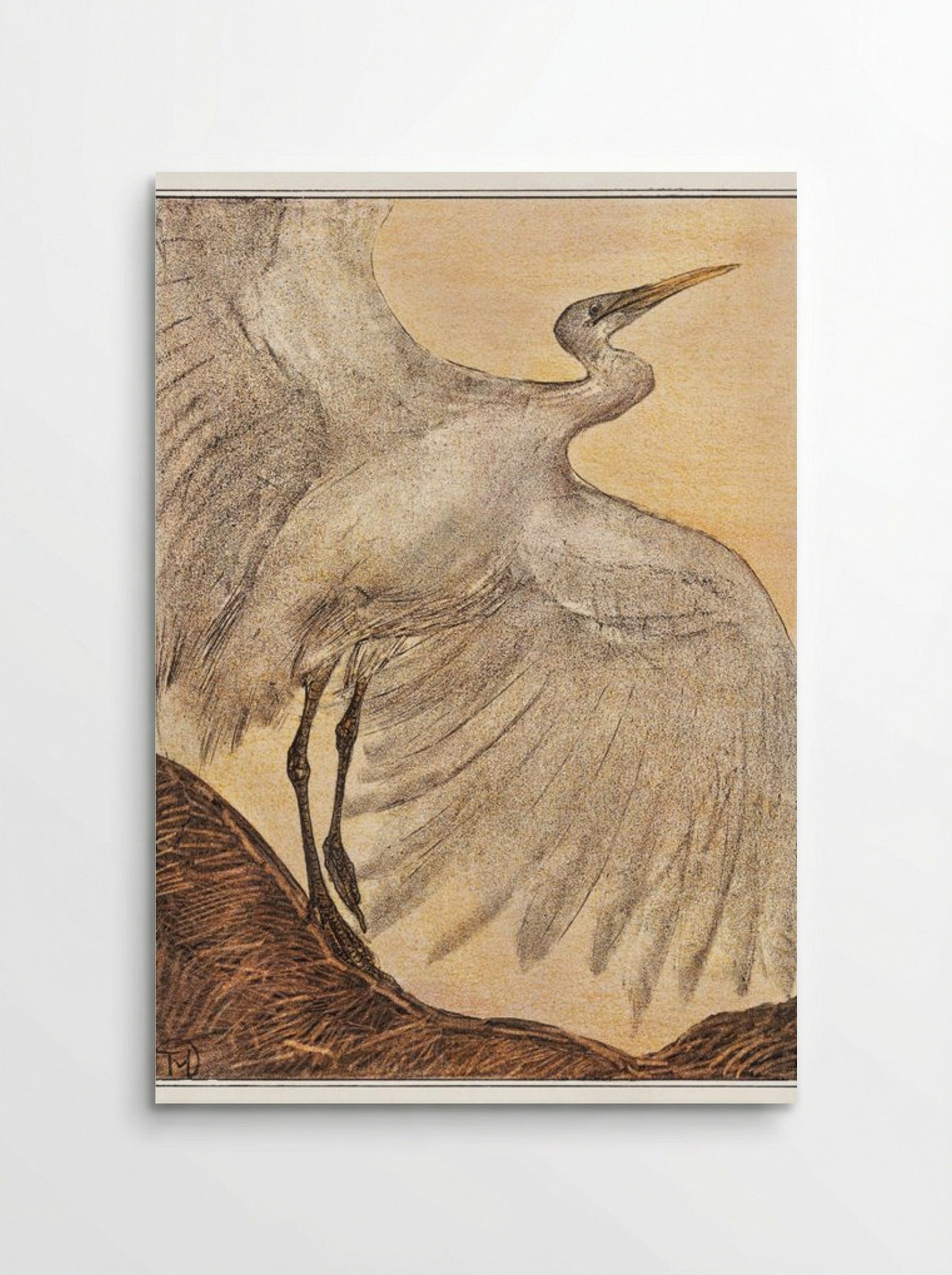 Zilverreiger (Heron) - Theo van Hoytema - Poster