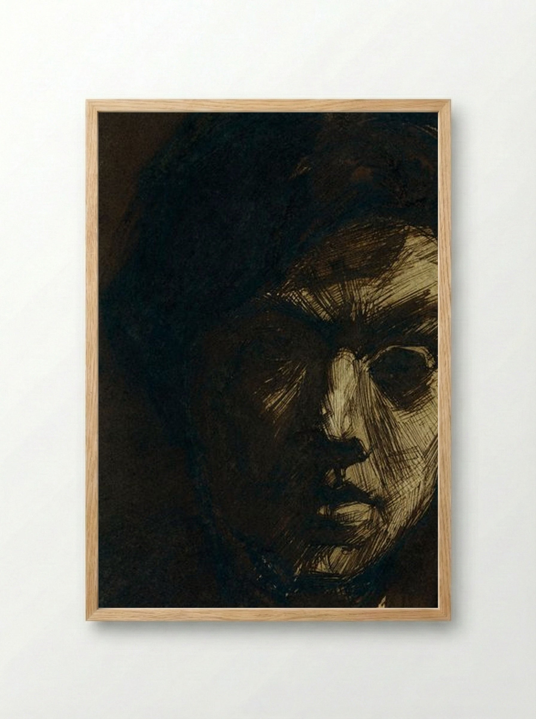 Self-Portrait of the Painter Jan Toorop - Jan Toorop - Framed Print Wood