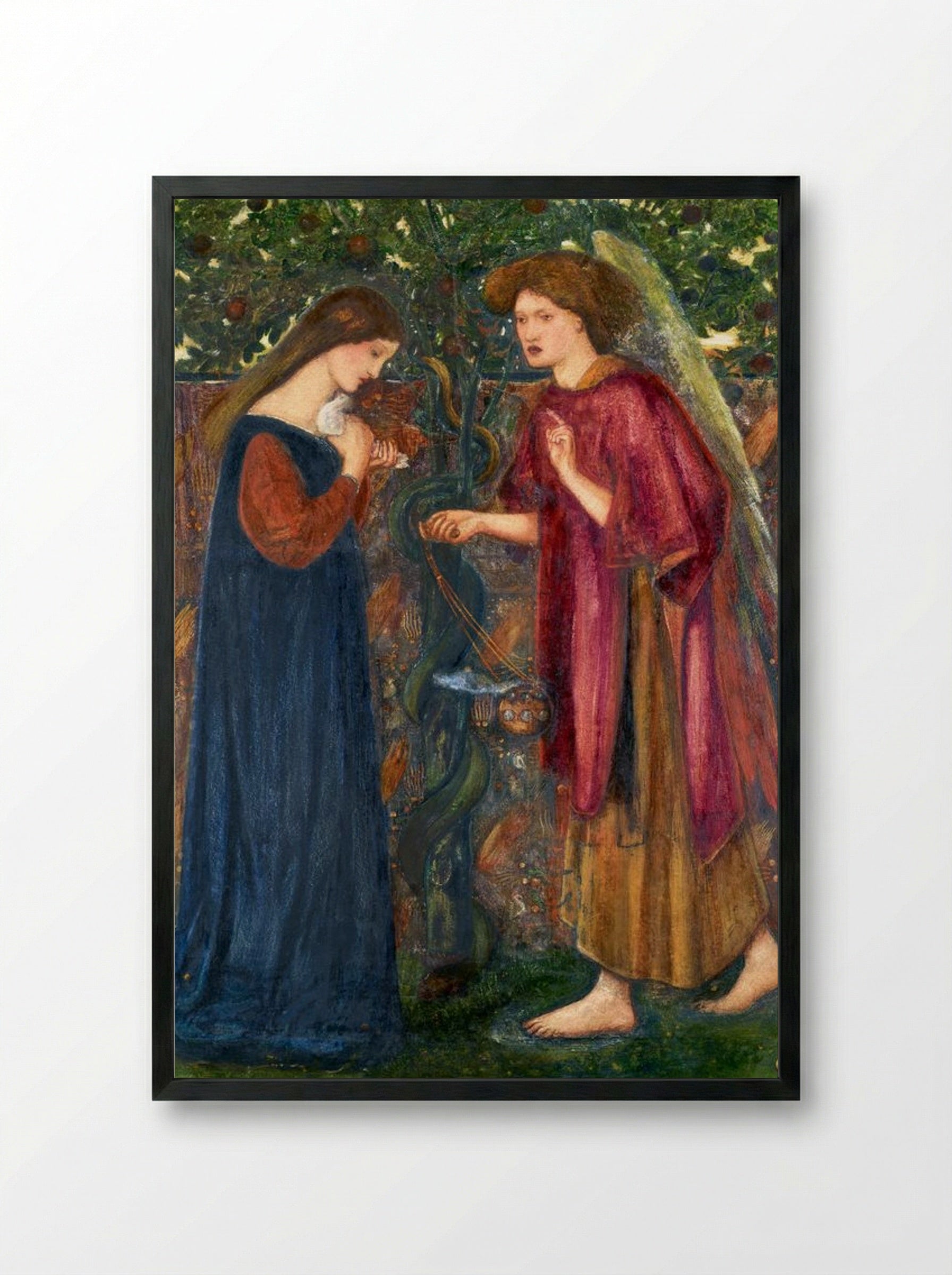The Annunciation - Edward Burne-Jones - Framed Print Black