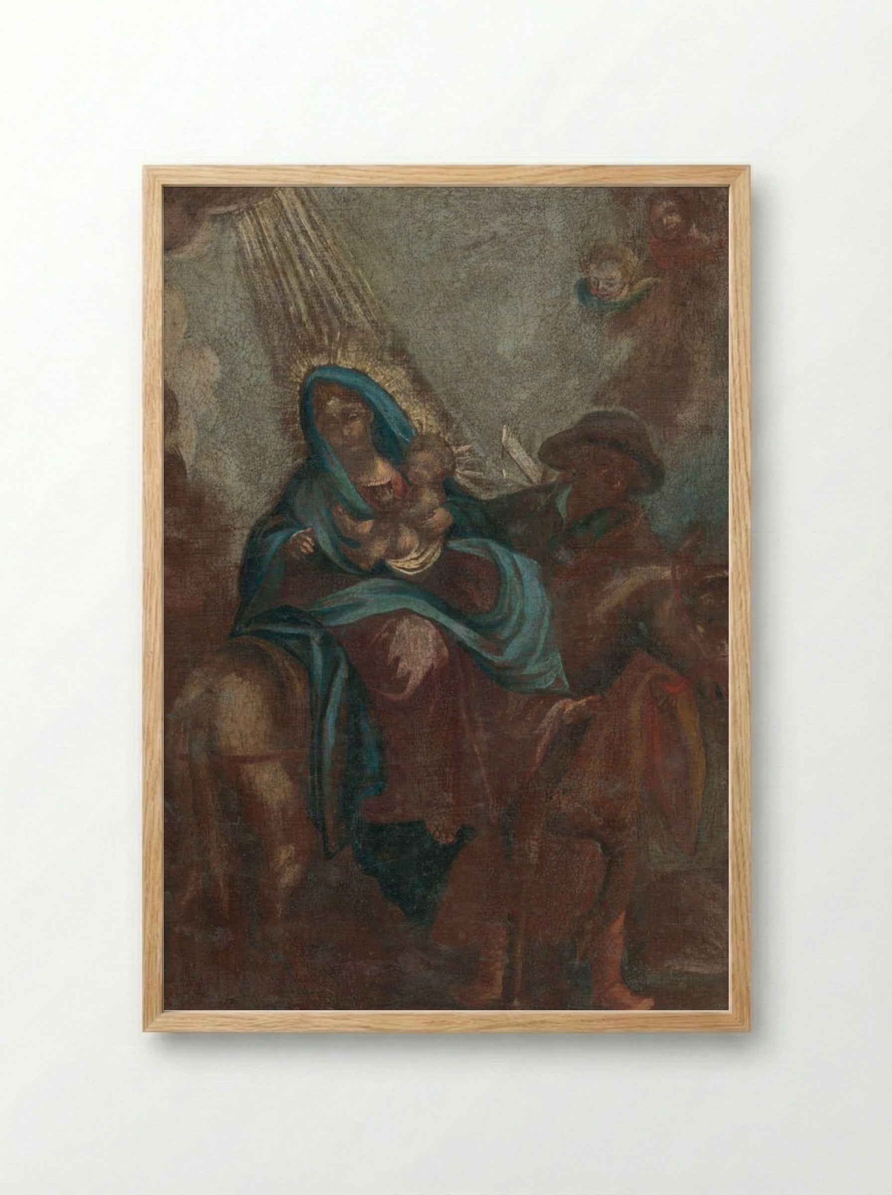 The Flight into Egypt - Fine Art Print - Framed Print Wood