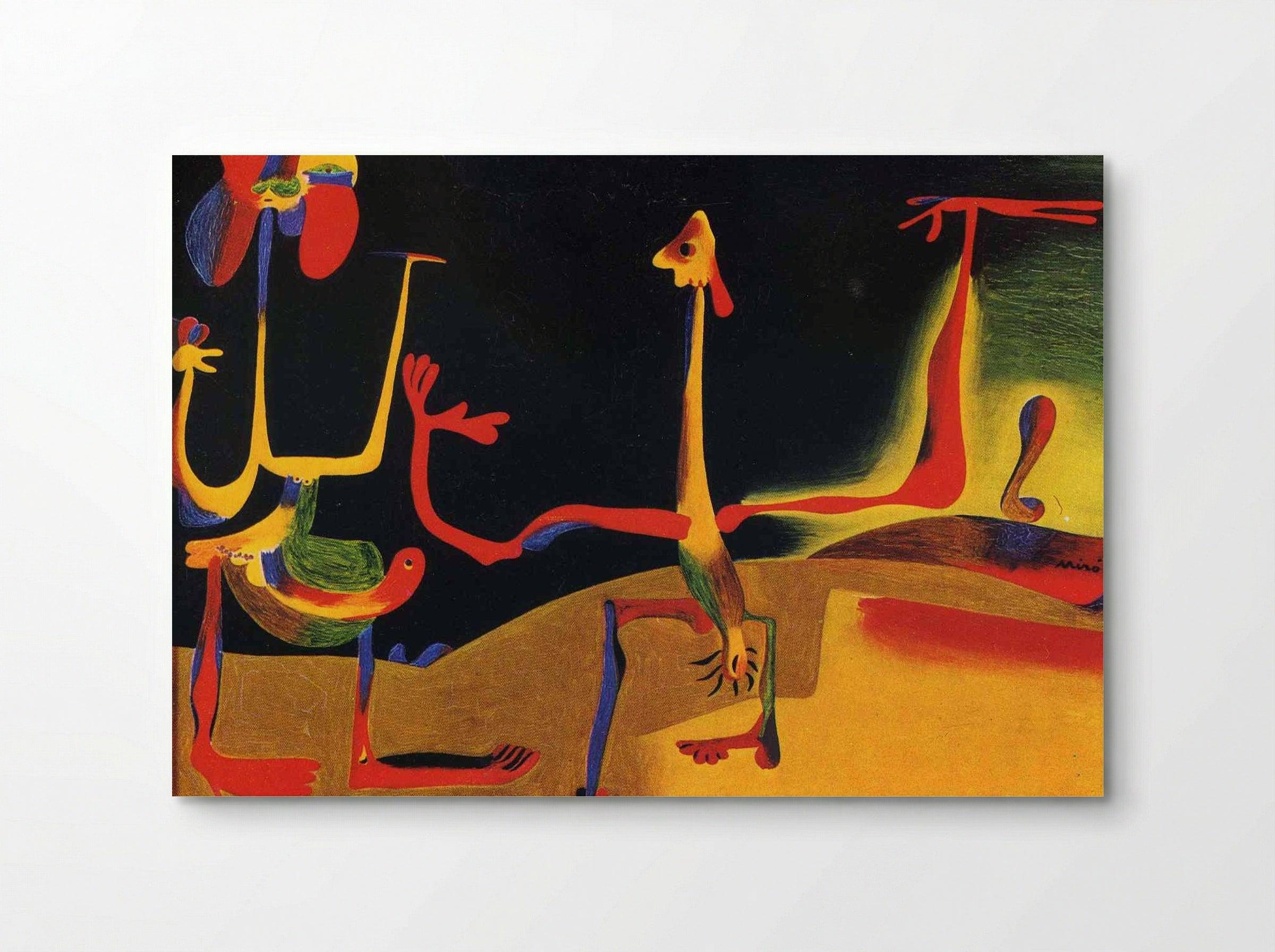 Man and Woman in Front of a Pile of Excrement - Joan Miró - Poster