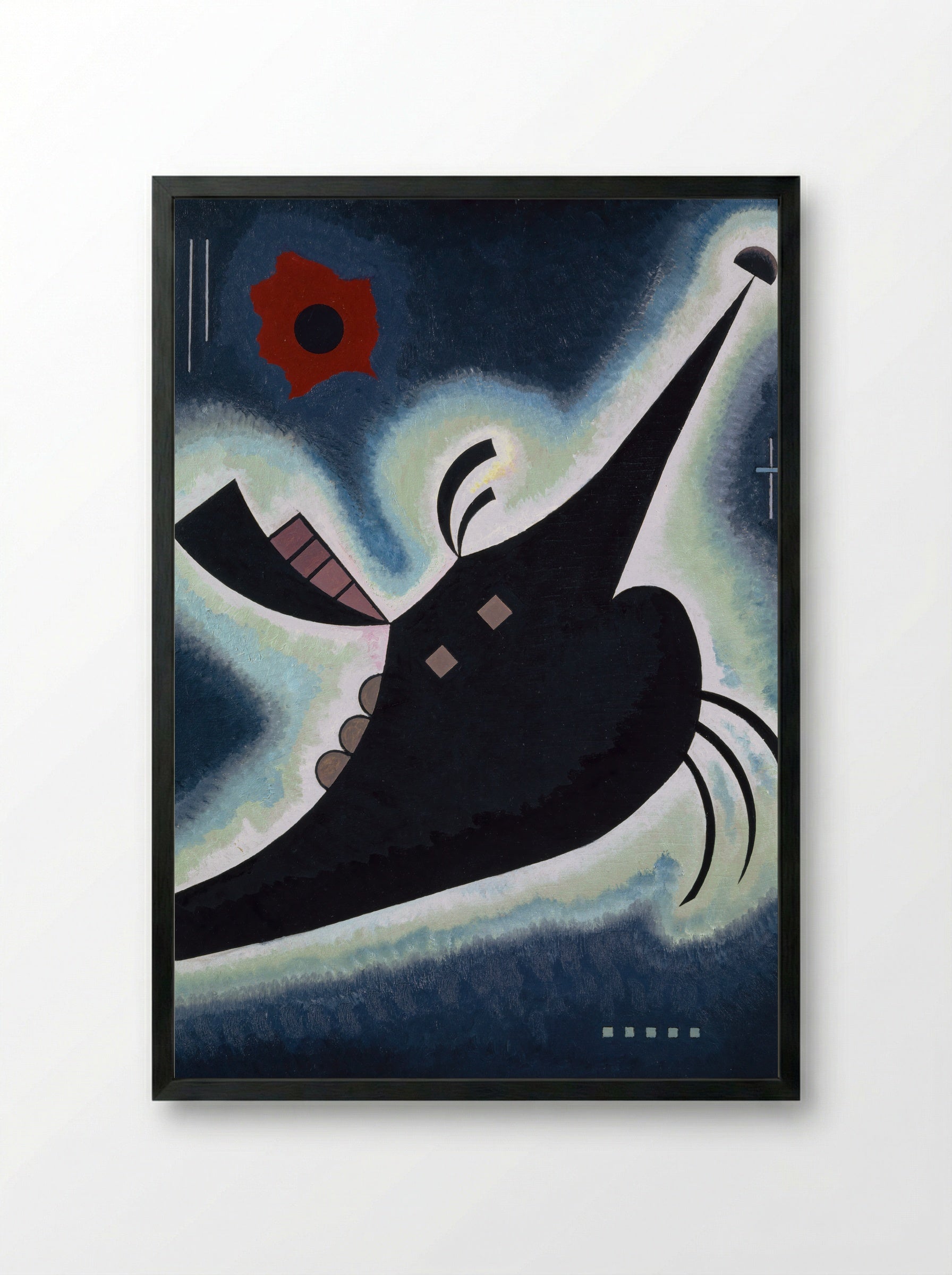 Pointed Black - Wassily Kandinsky - Framed Print Black