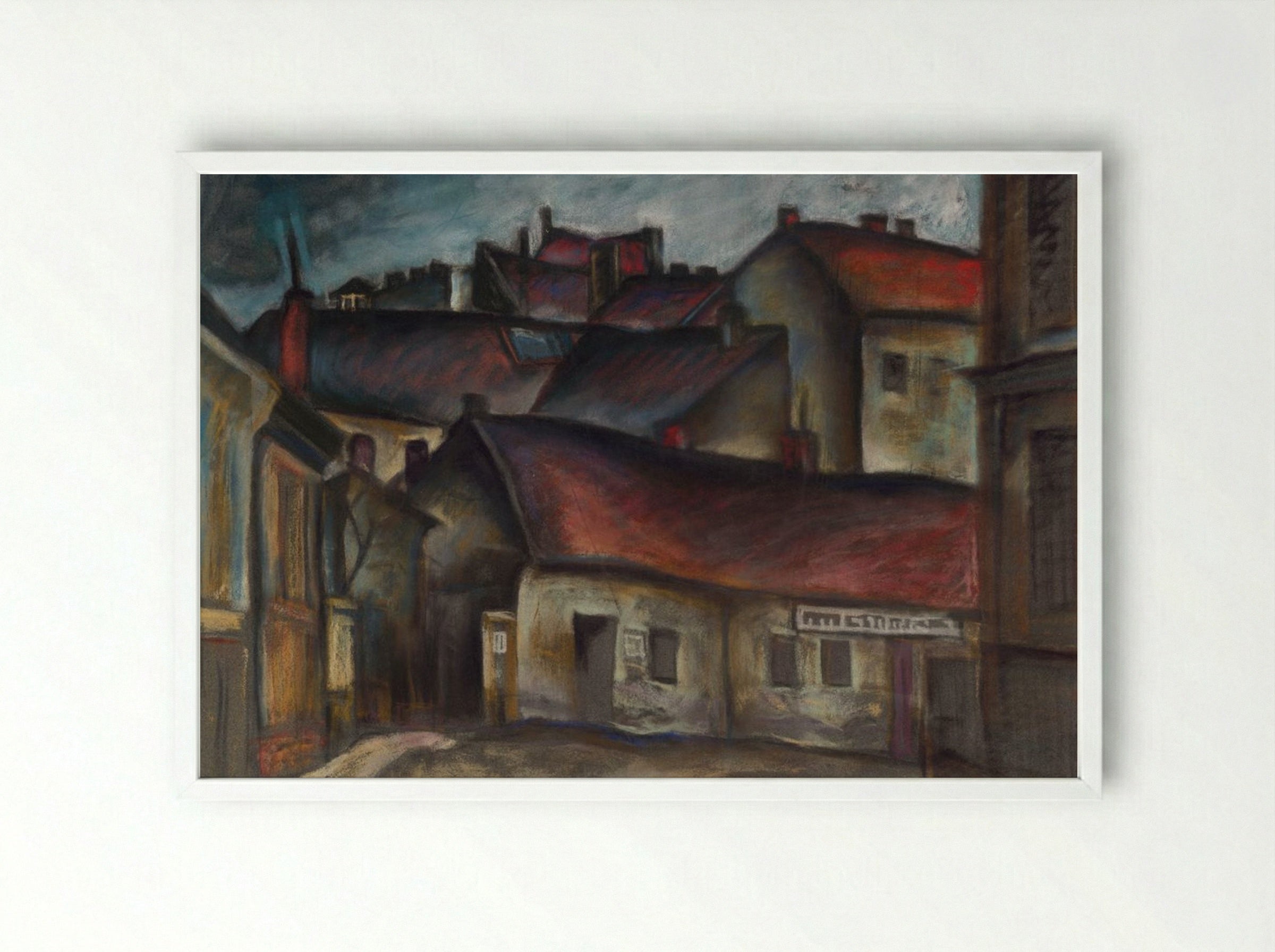 The Outskirts of the City - Konstantin Bauer - Framed Print White