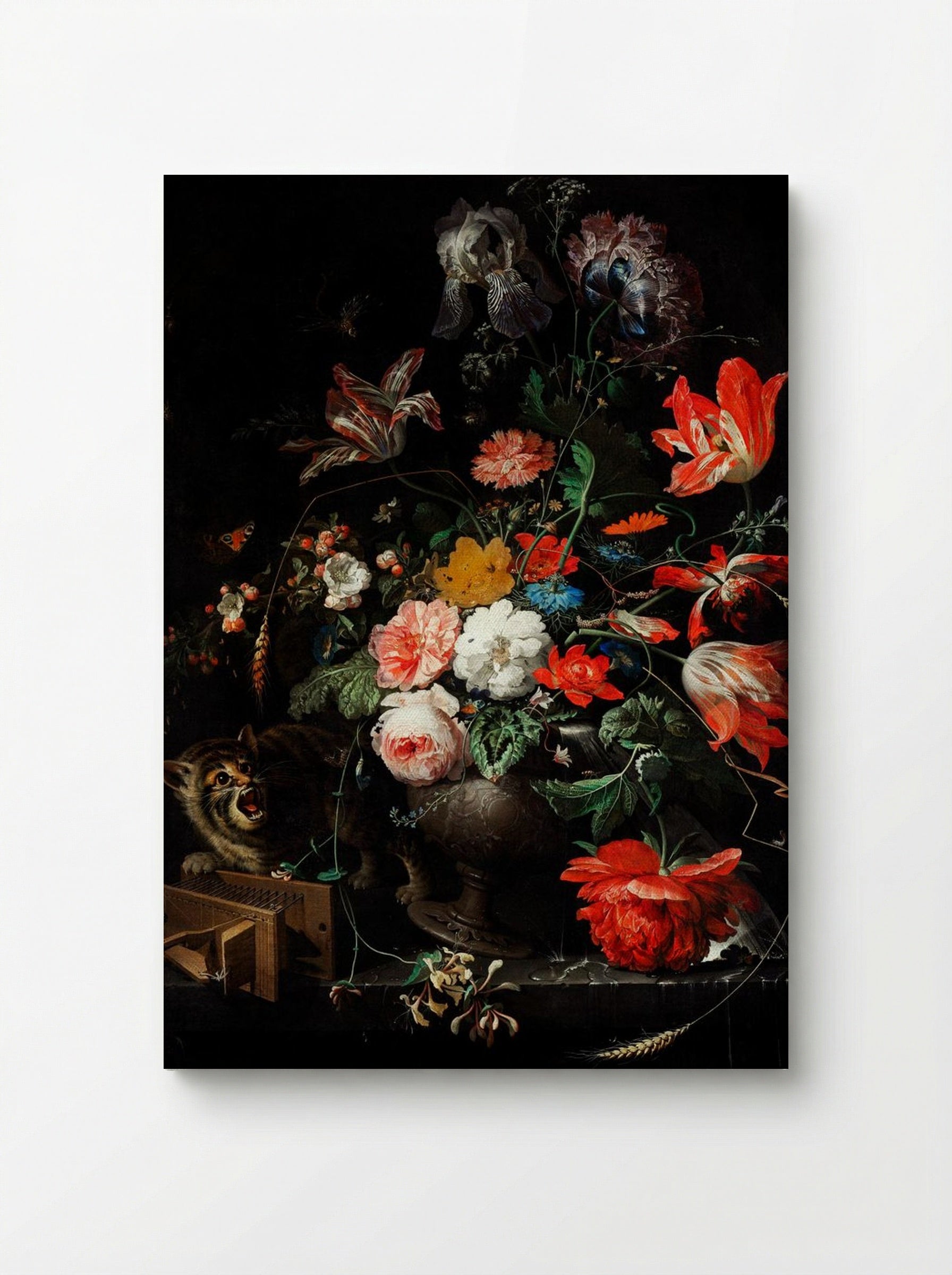 The Overturned Bouquet - Abraham Mignon - Canvas