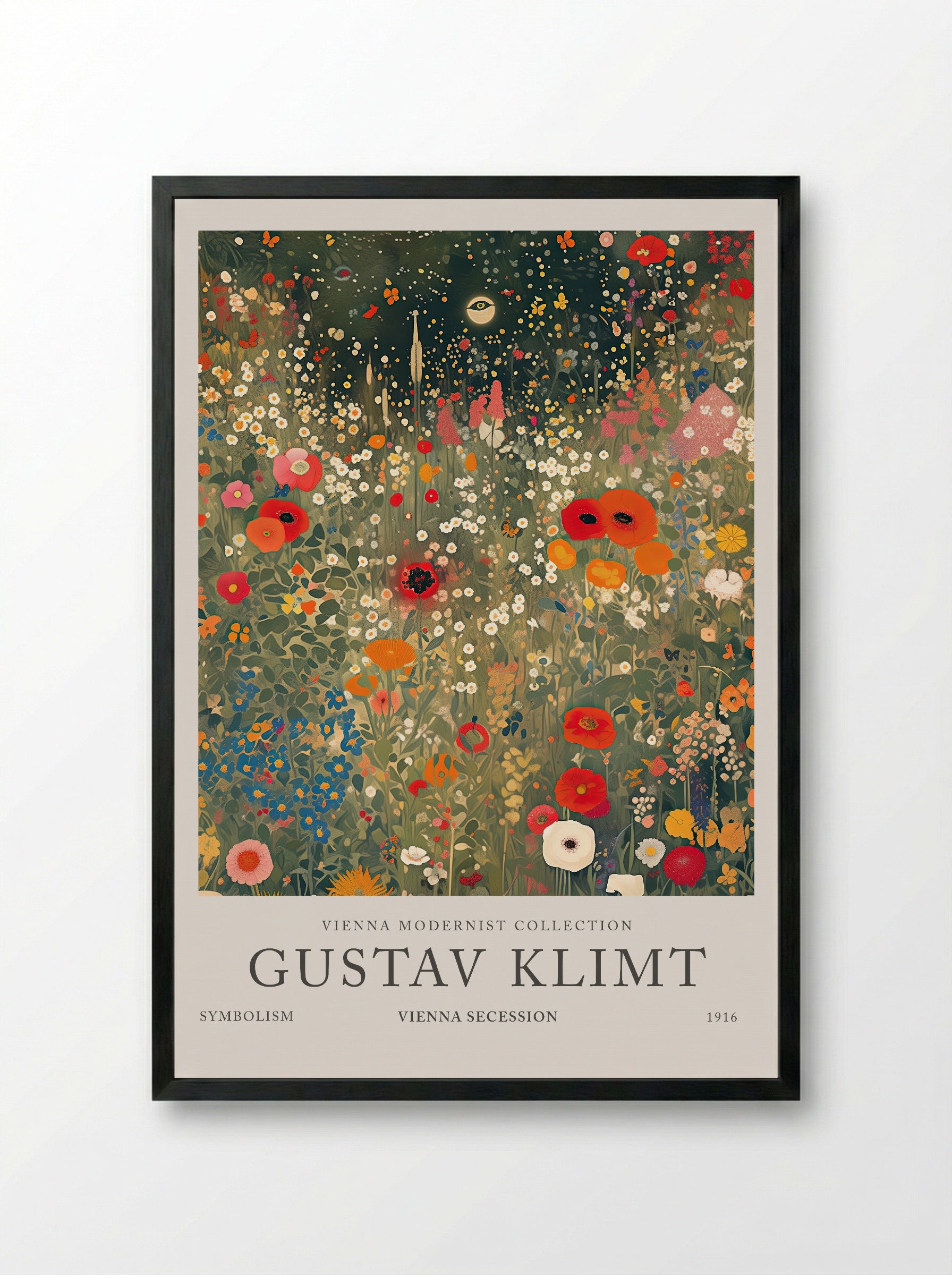 Crimson Field in Bloom – Gustav Klimt