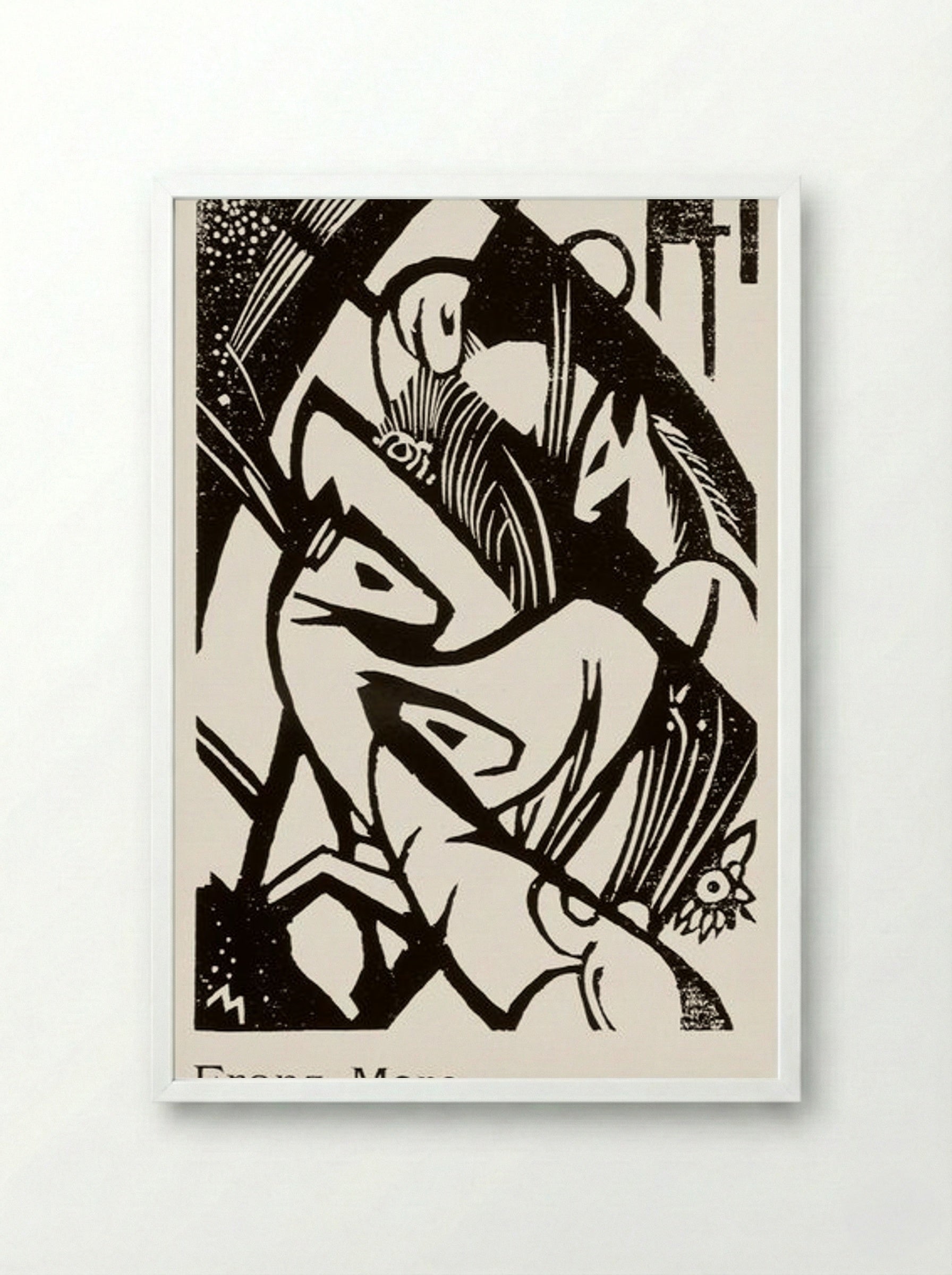 Horses - Franz Marc - Framed Print White