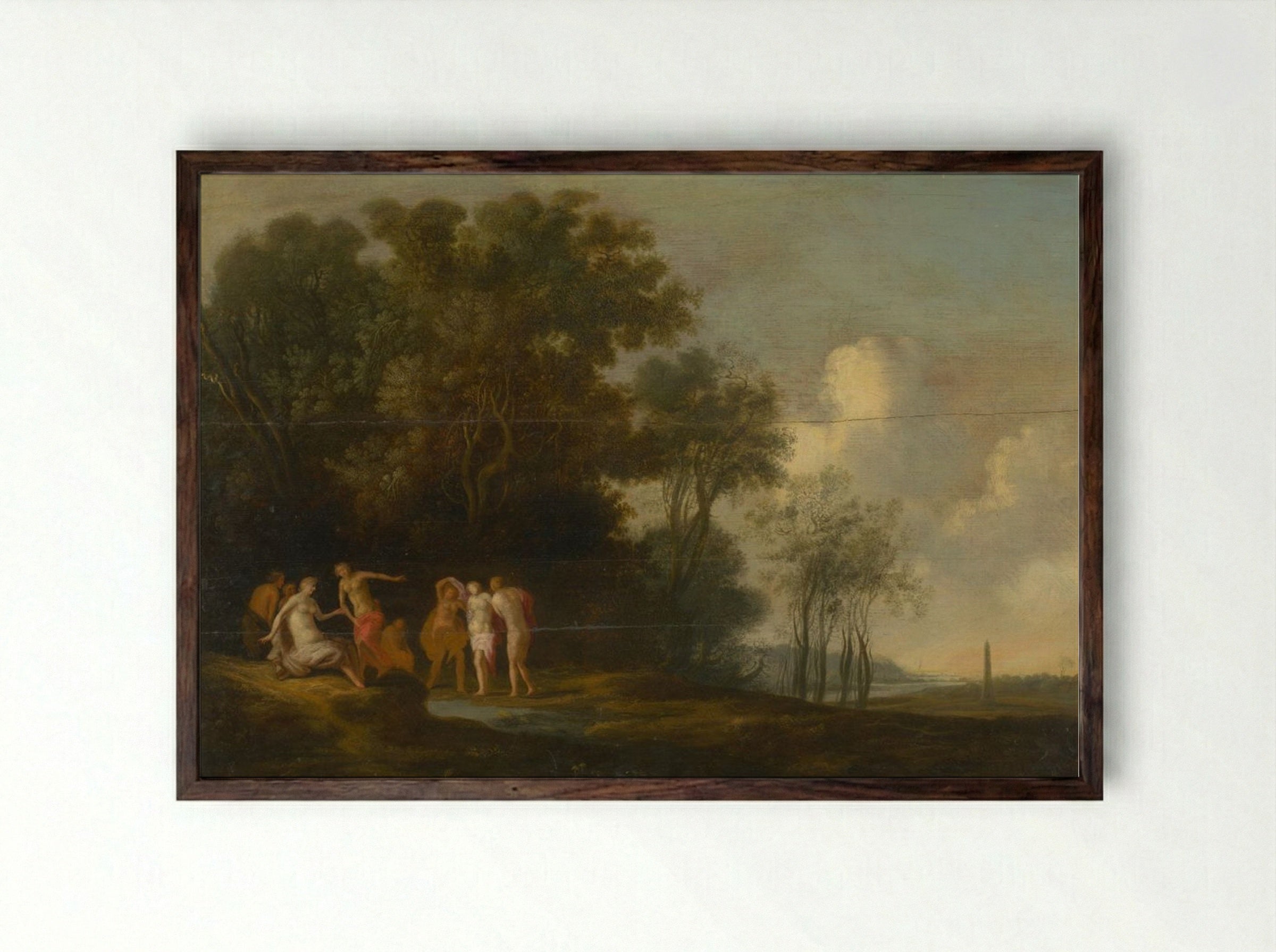 Diana and Callisto - Peter Paul Rubens - Framed Print Dark Wood