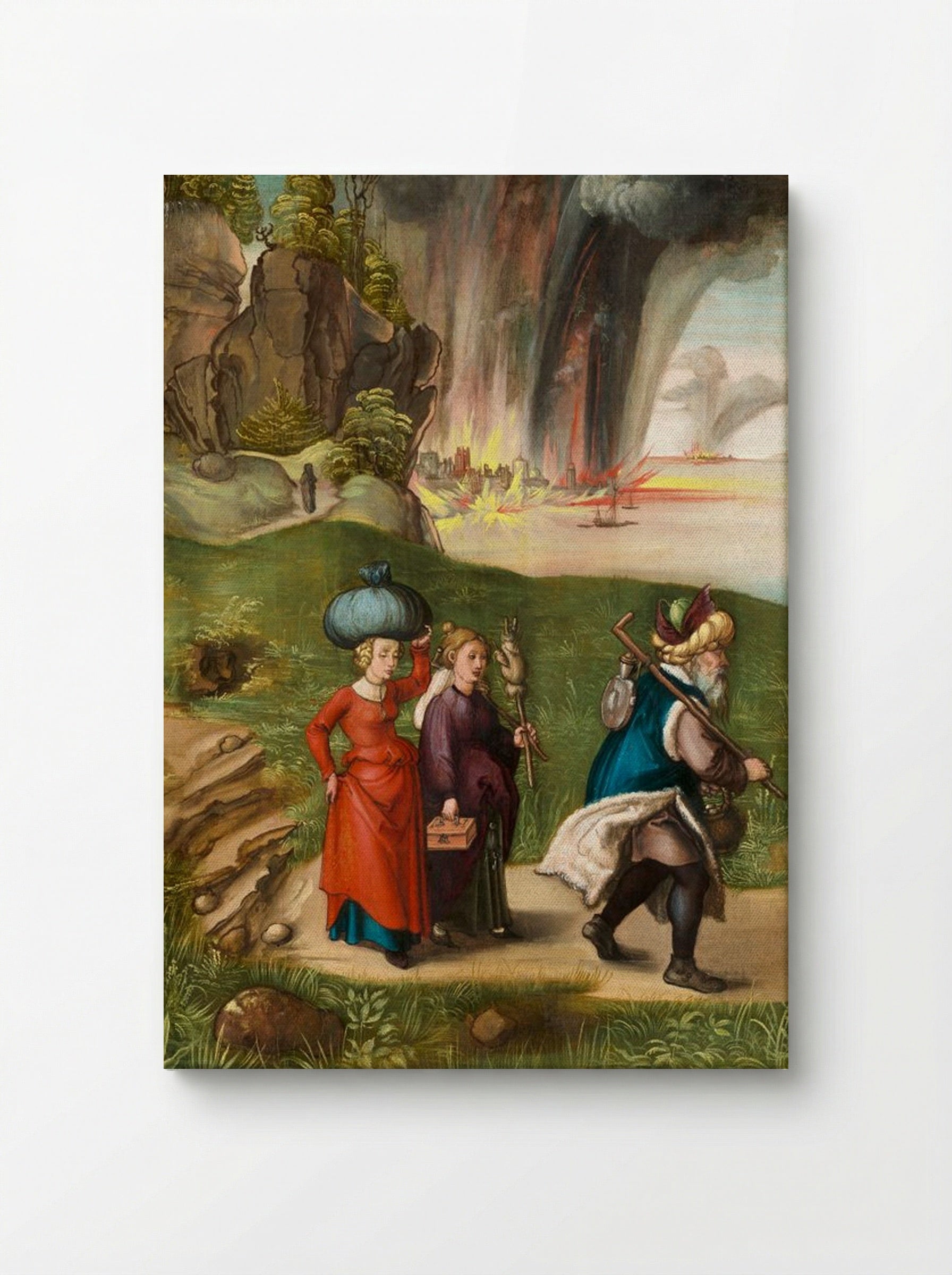 The Destruction of Sodom (Reverse of Madonna and Child) - Albrecht Dürer - Canvas