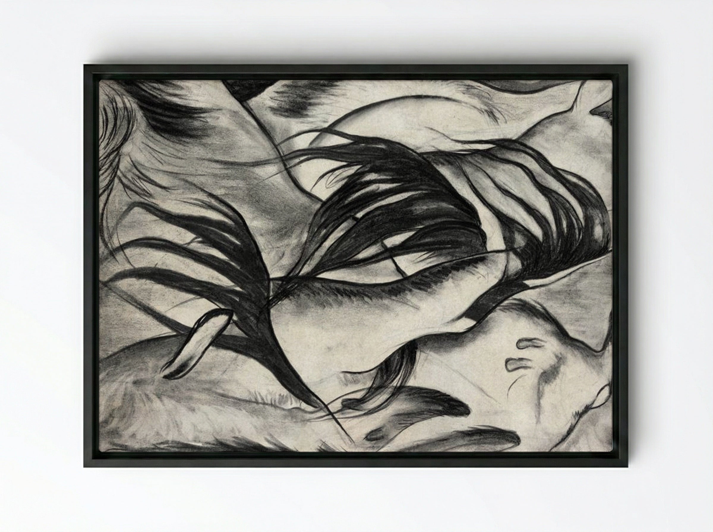 Goats - Arthur Dove - Framed Canvas Black