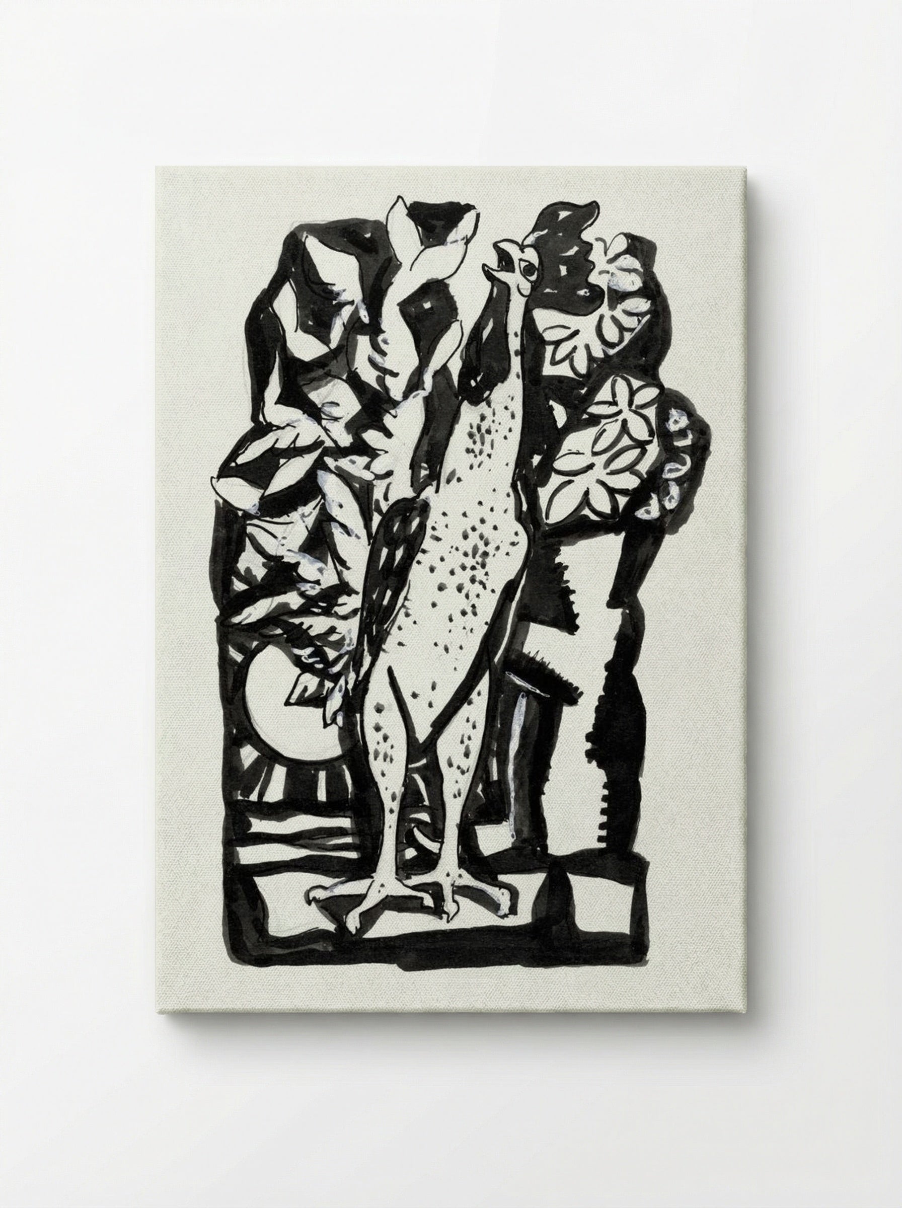 Crowing Rooster - Leo Gestel - Canvas