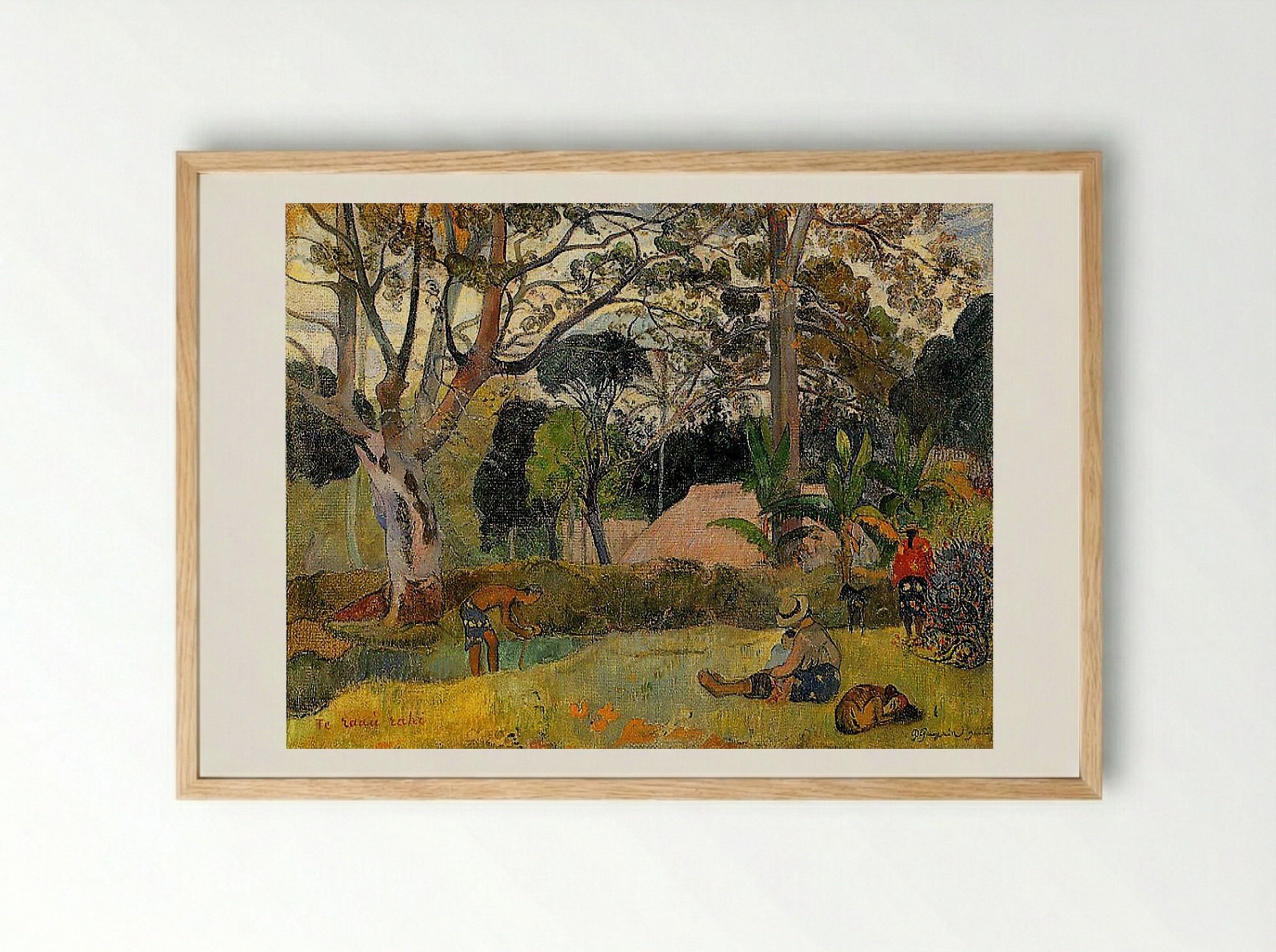 Te raau rahi (The Big Tree) - Paul Gauguin - Framed Print Wood