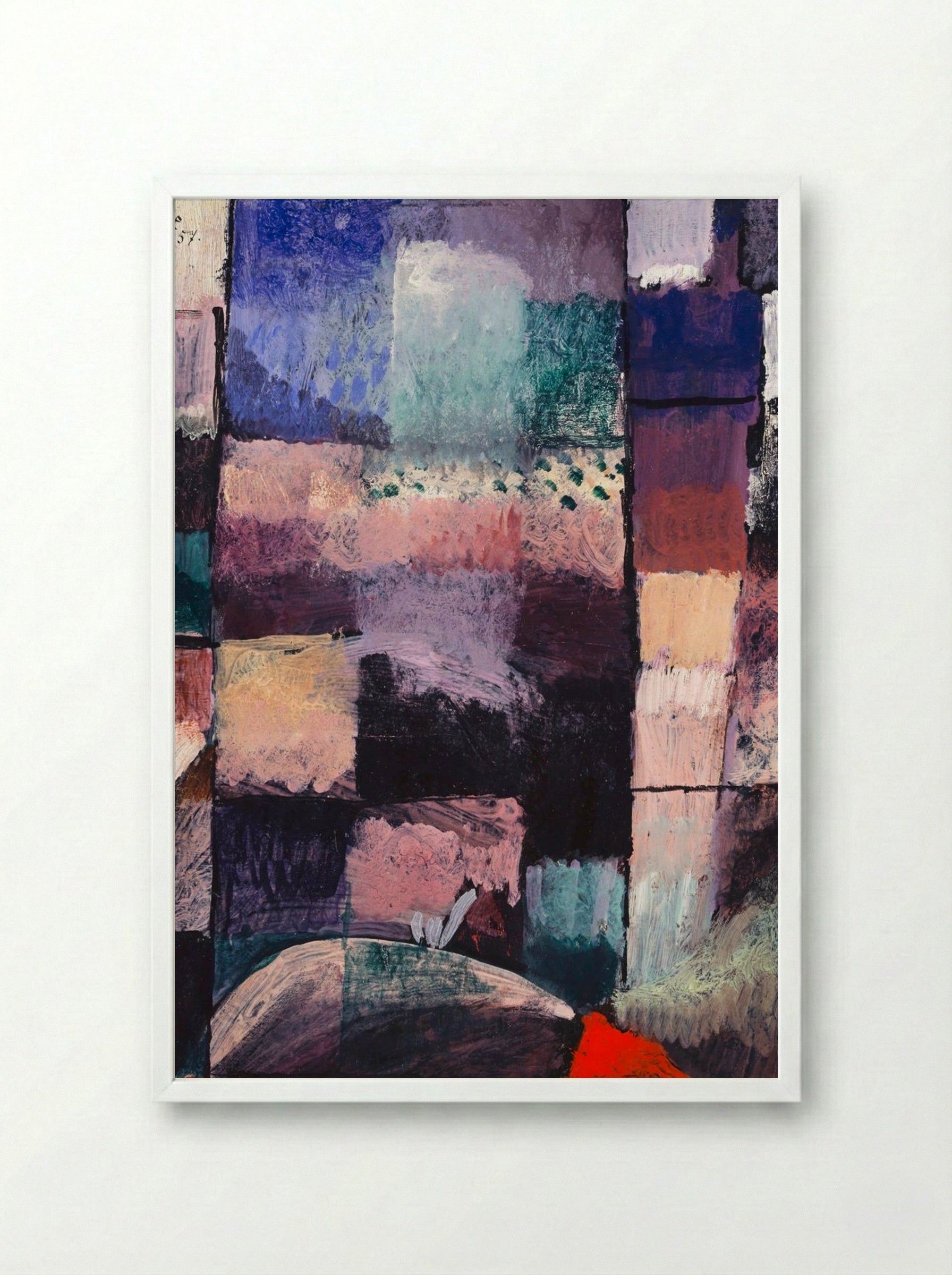 About a Motif from Hammamet - Paul Klee - Framed Print White