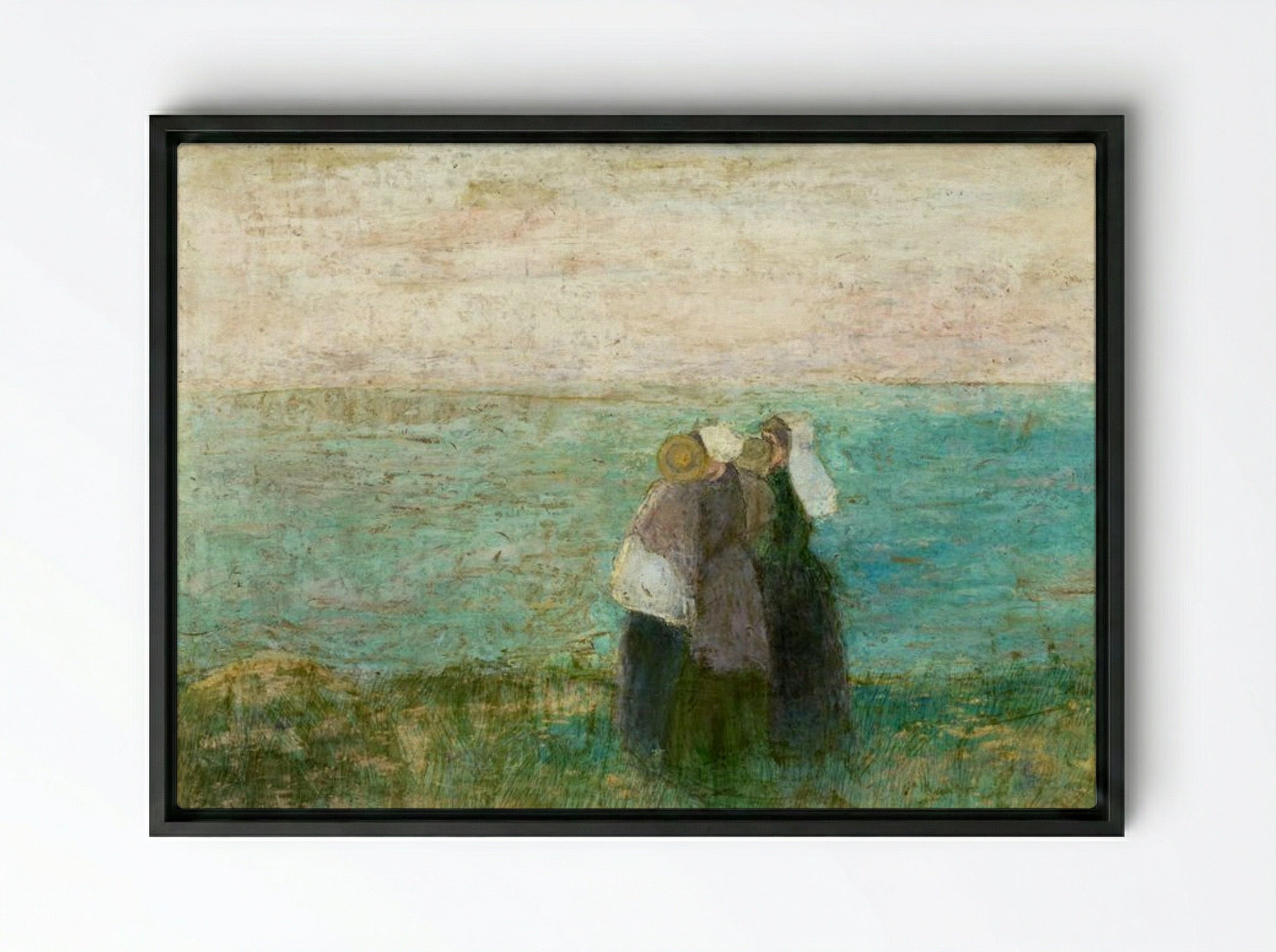 Women by the Sea - Jan Toorop - Framed Canvas Black