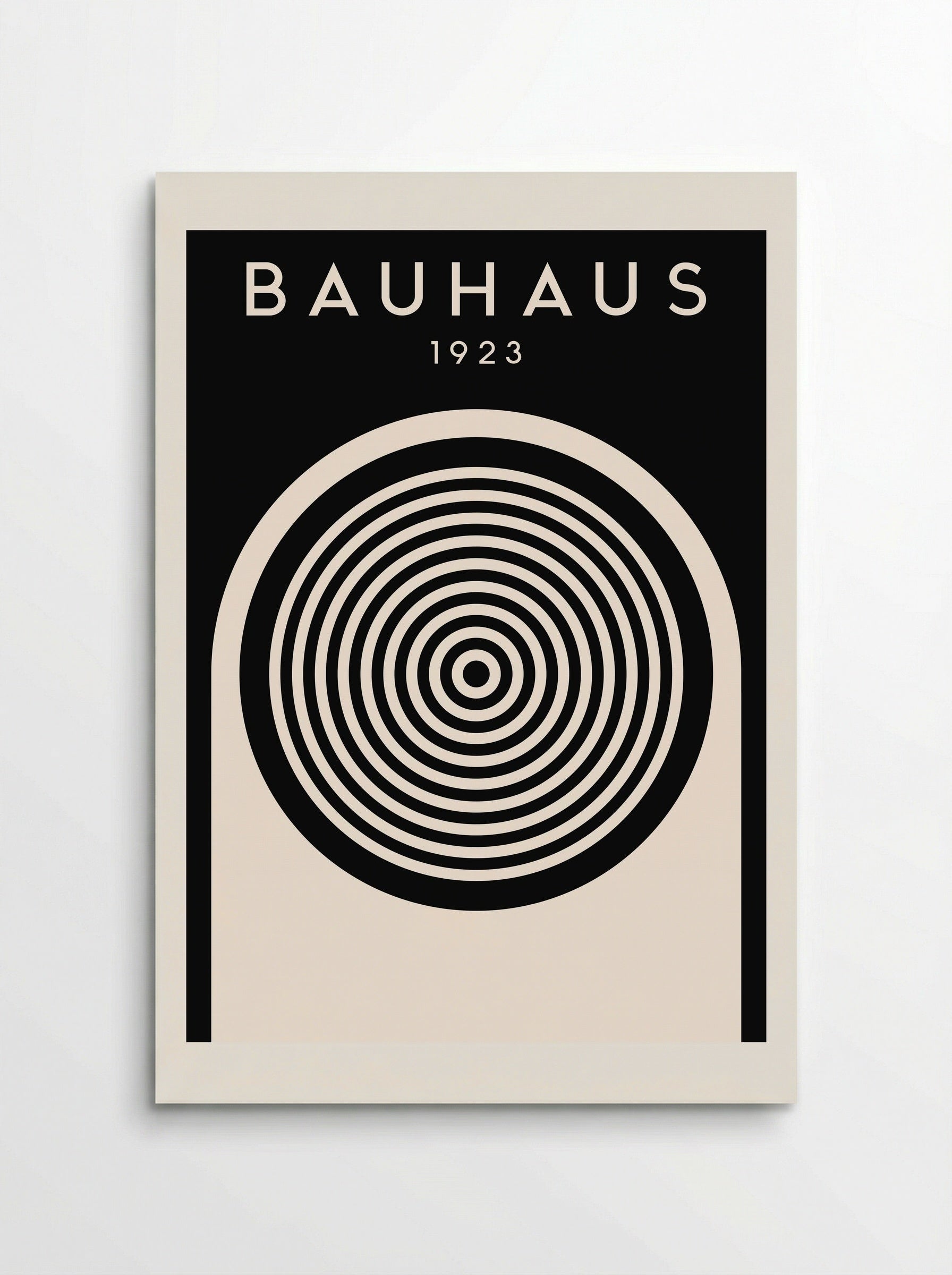 Bauhaus 1923 Concentric Circles – Monochrome - Poster