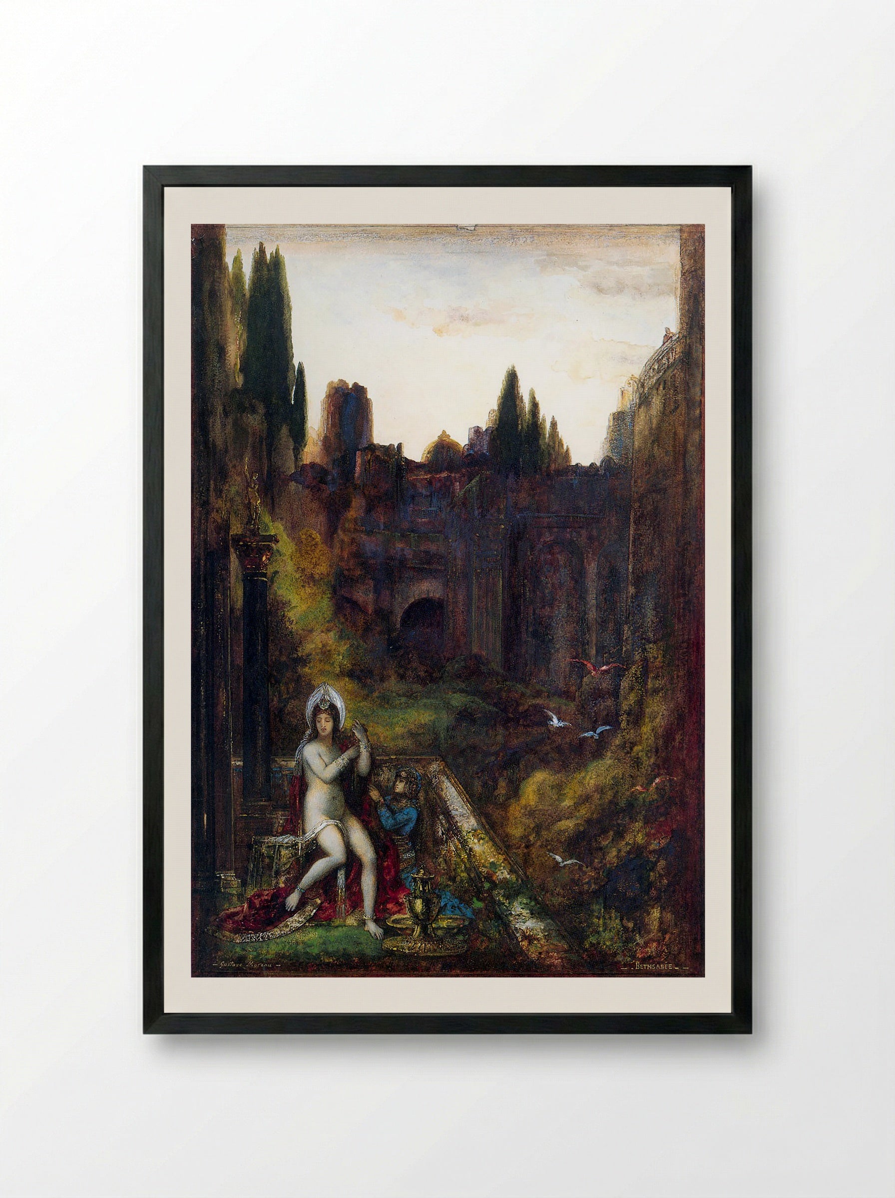 Bathsheba - Gustave Moreau - Framed Print Black