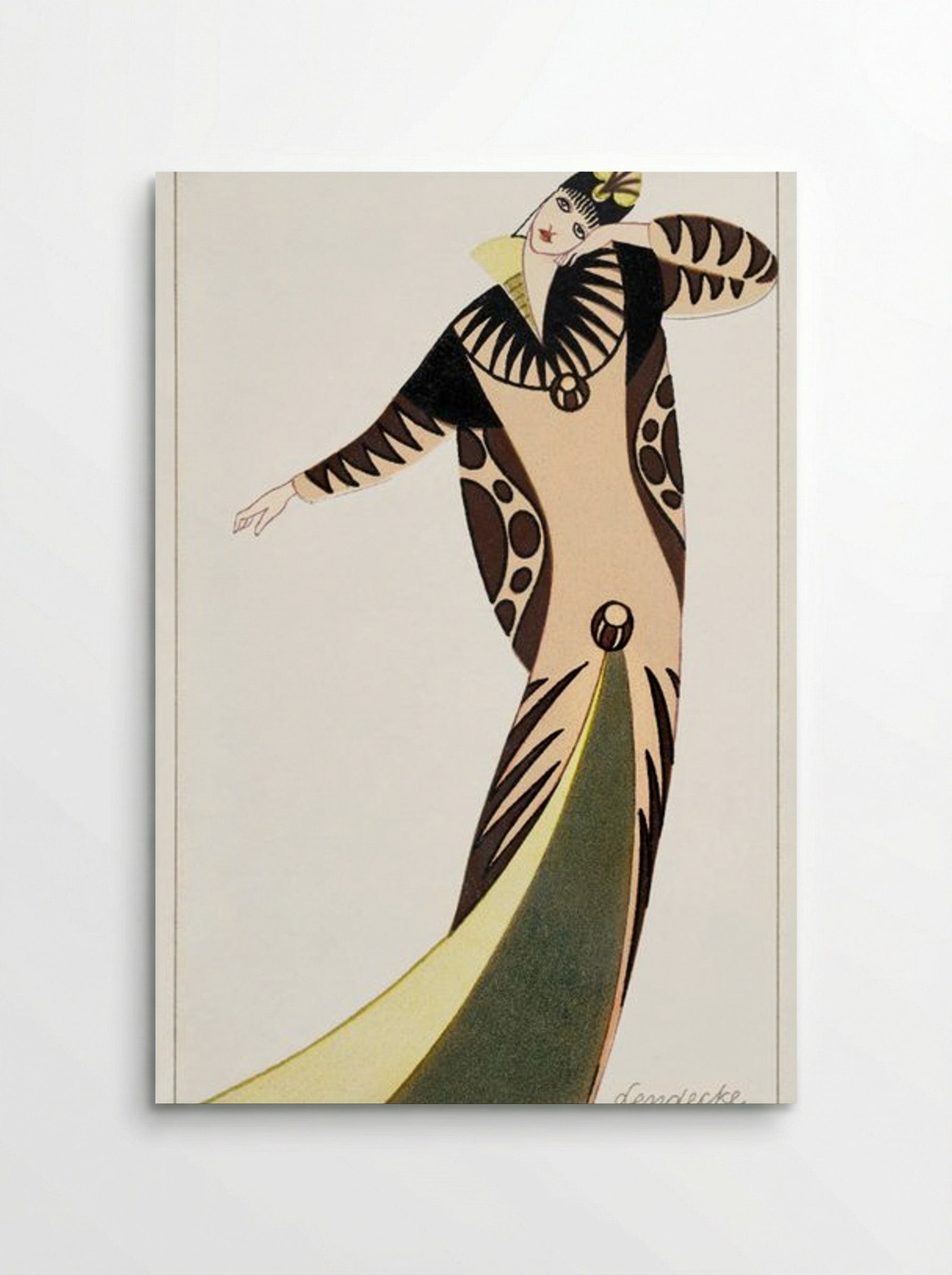 Woman in a Long Tubular Dress - Otto Friedrich Carl Lendecke - Poster