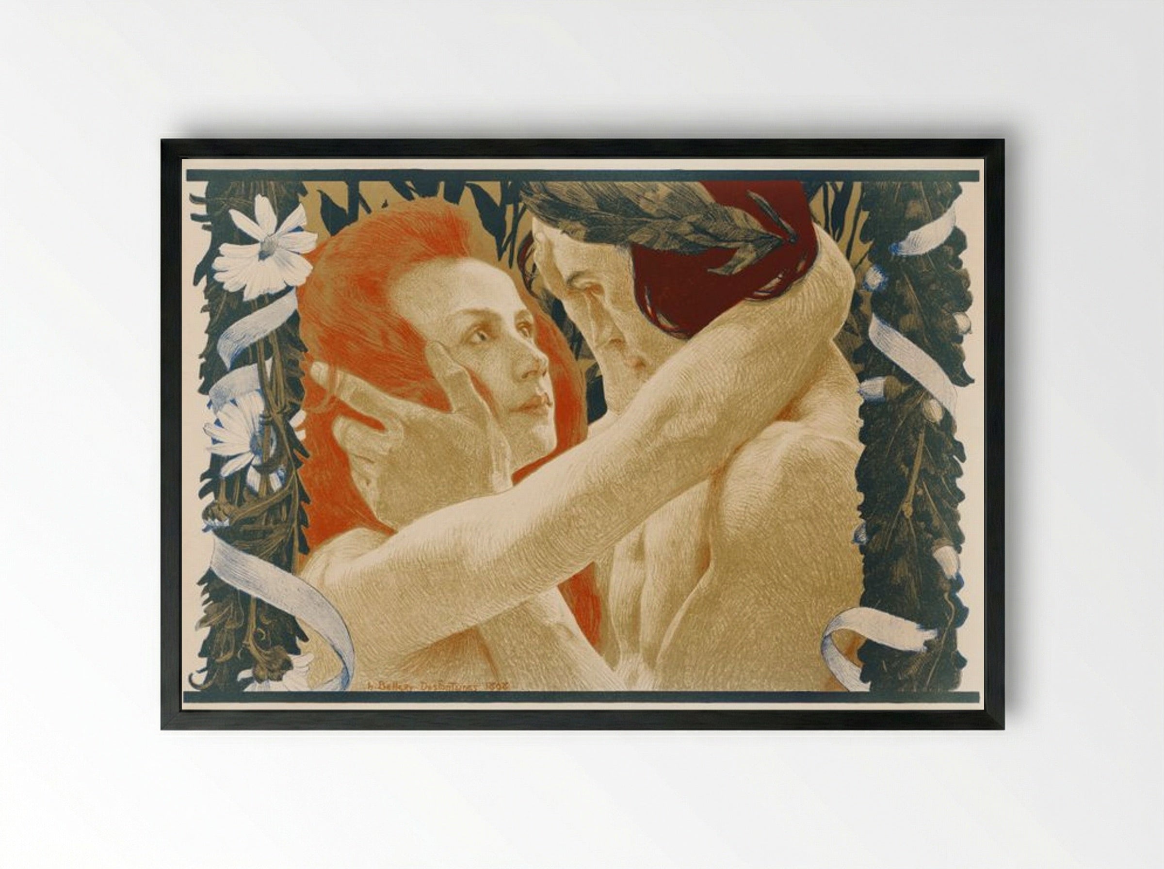 Enigma - Henri-Jules-Ferdinand Bellery-Desfontaines - Framed Print Black