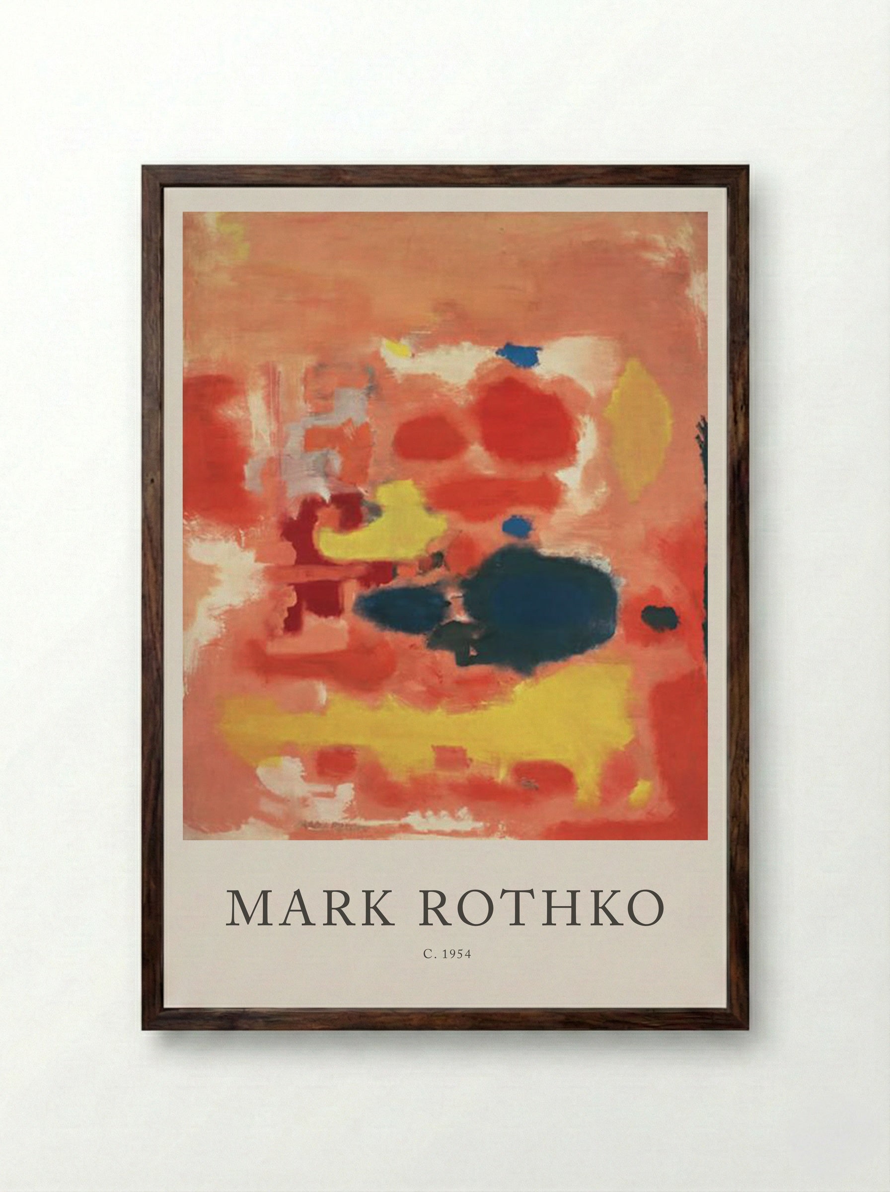 Untitled (Colour Field Painting) - Mark Rothko - Framed Print Dark Wood