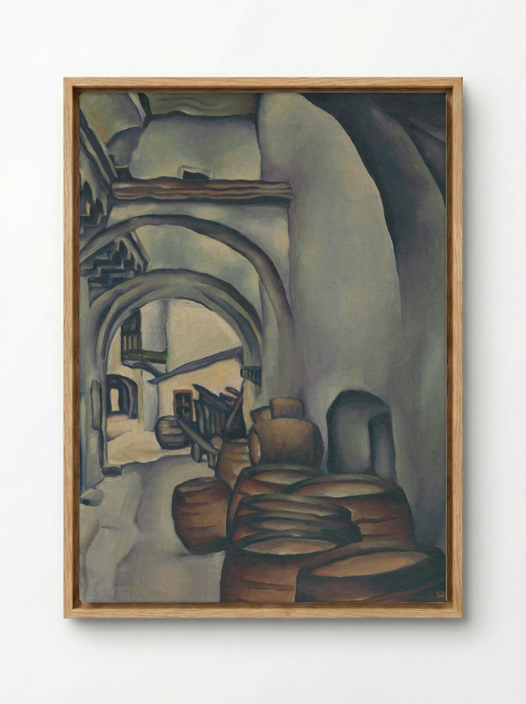 Kositsky Yard - Konstantin Bauer - Framed Canvas Wood