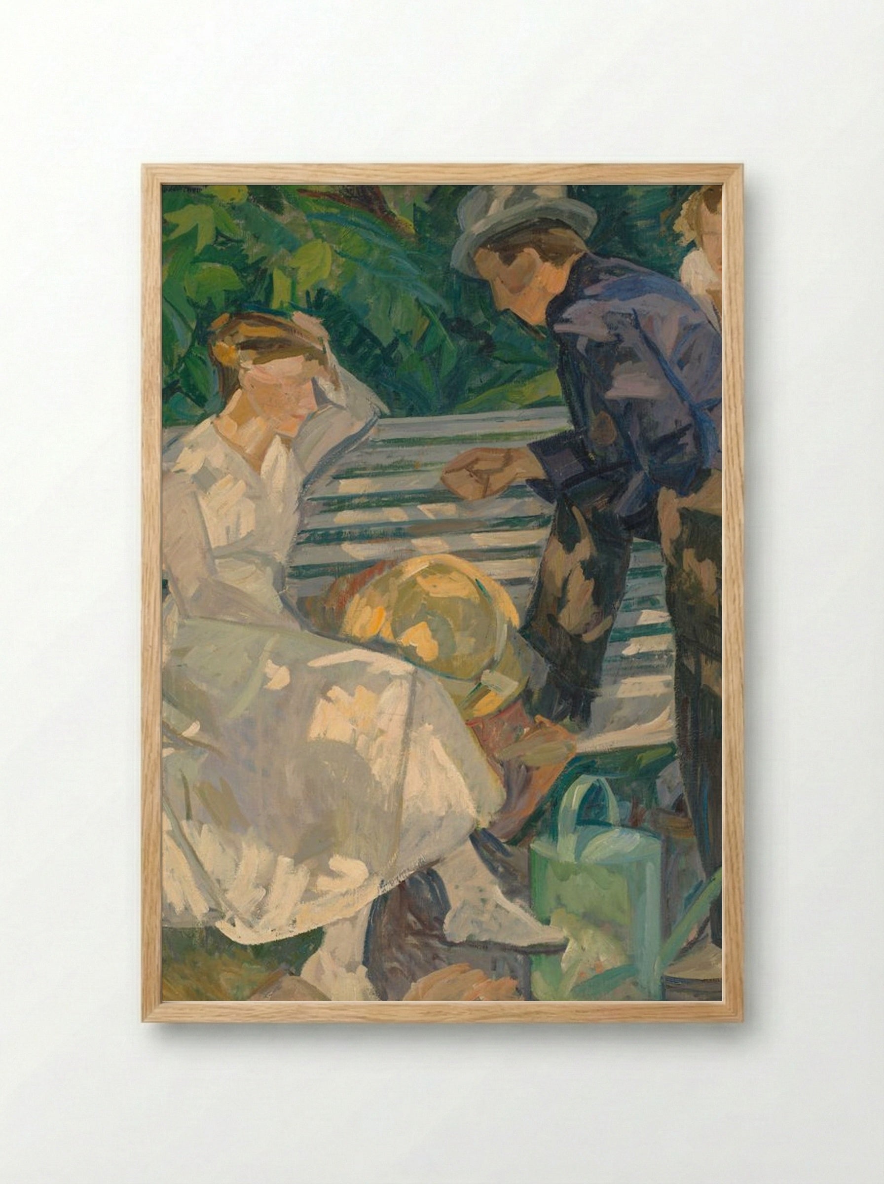 In the Priest's Garden. Christians - Edvard Weie - Framed Print Wood