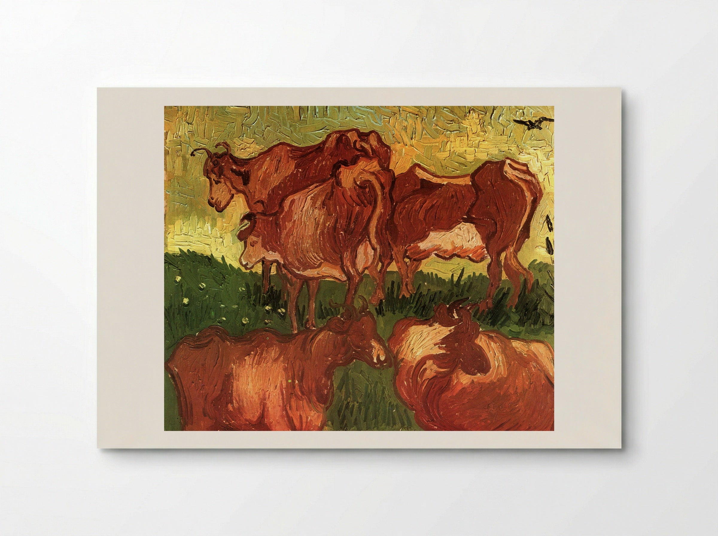 Cows in a Meadow - Vincent van Gogh - Poster