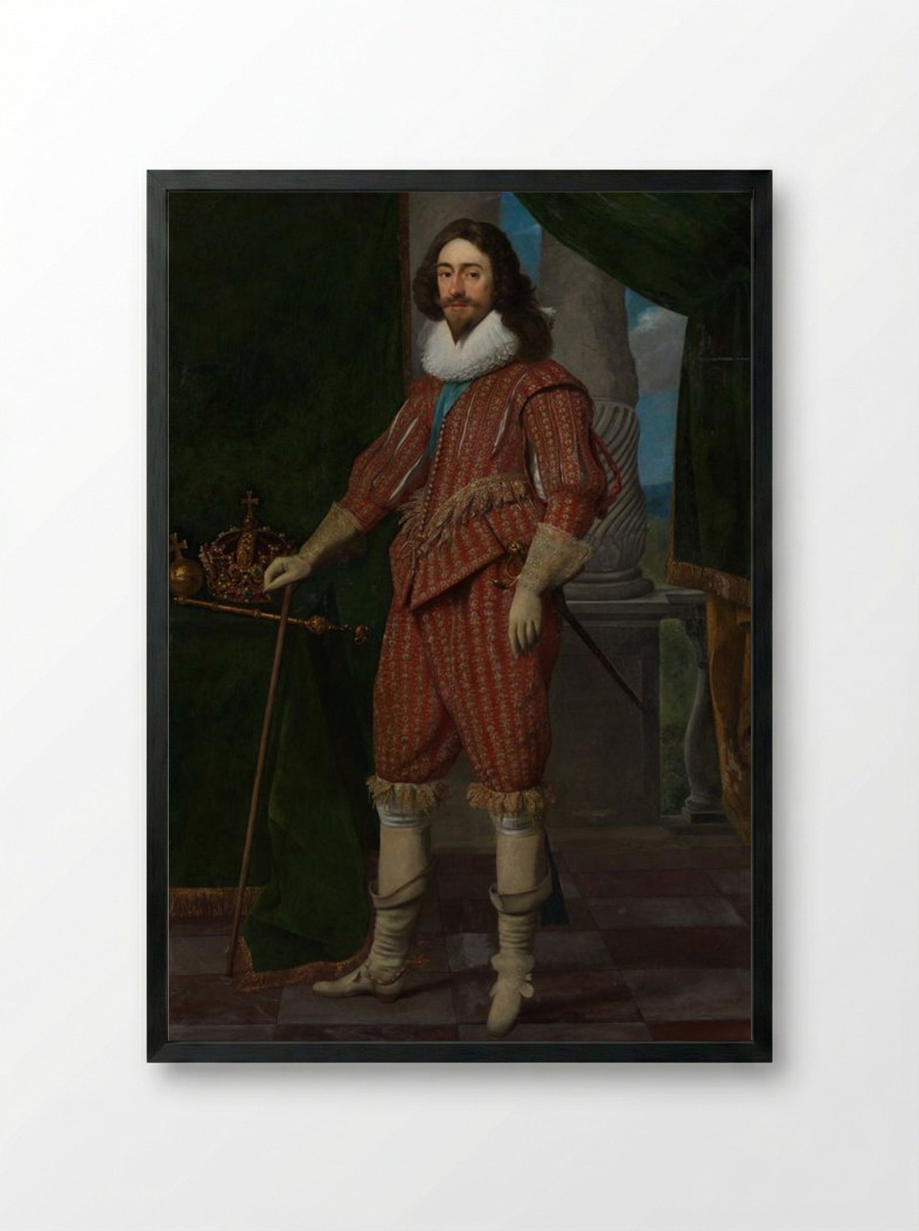 Charles I, King of England - Daniel Mijtens - Framed Print Black