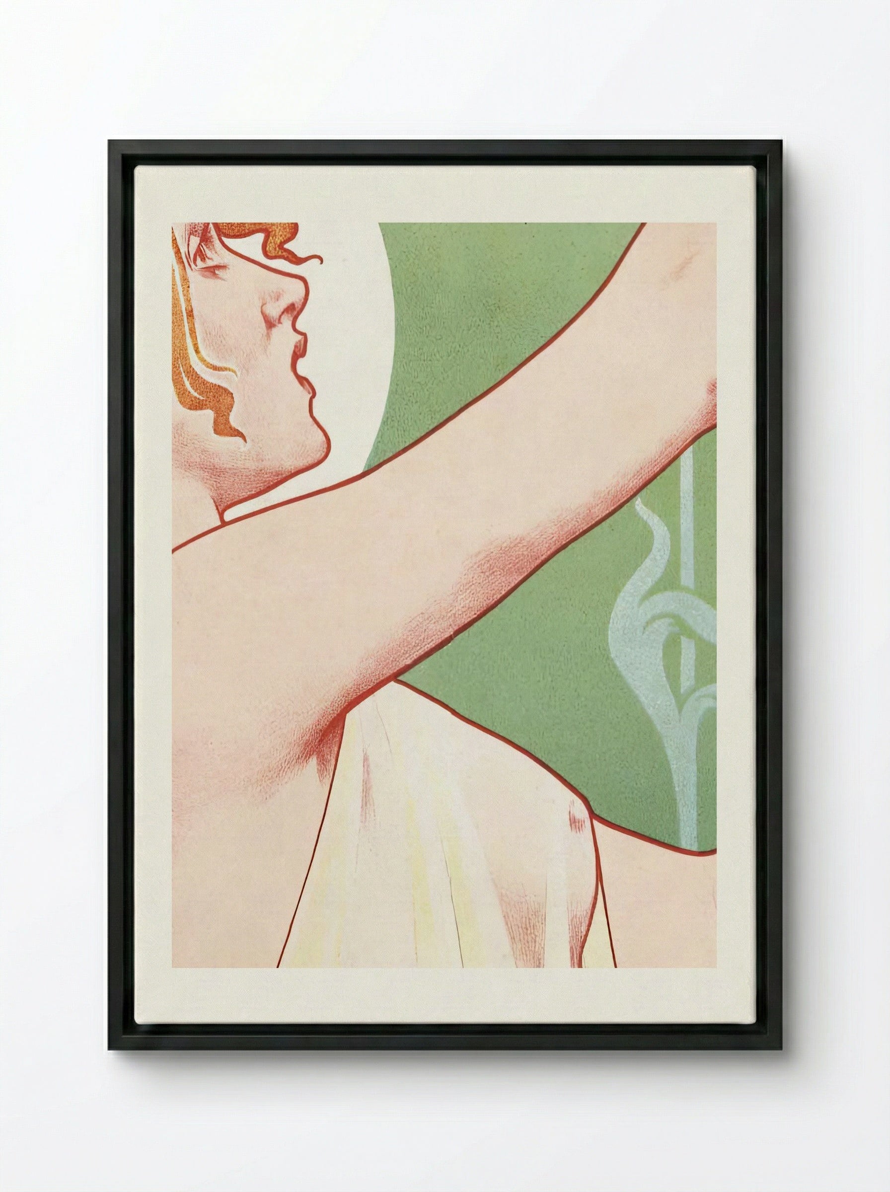 Absinthe Robette - Privat Livemont - Framed Canvas Black