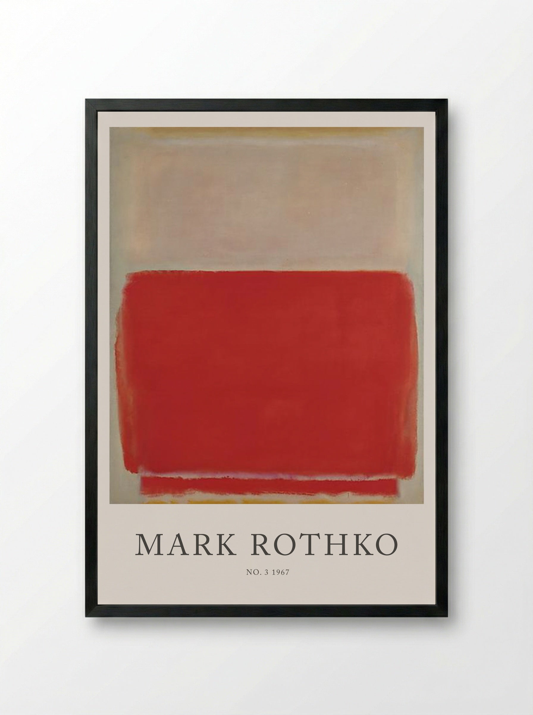 No. 3, 1967 - Mark Rothko - Framed Print Black