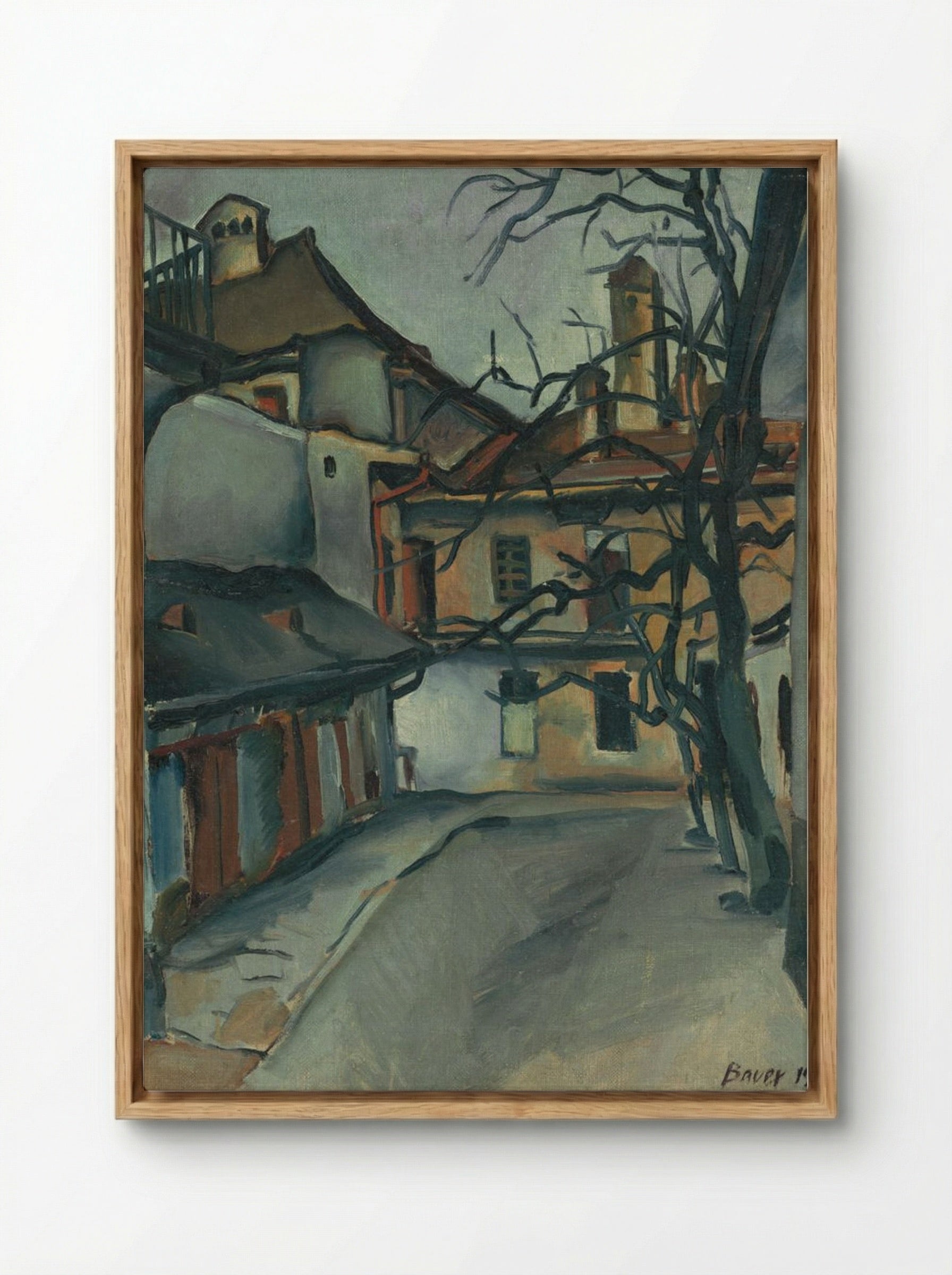 From Old Kosice - Konstantin Bauer - Framed Canvas Wood