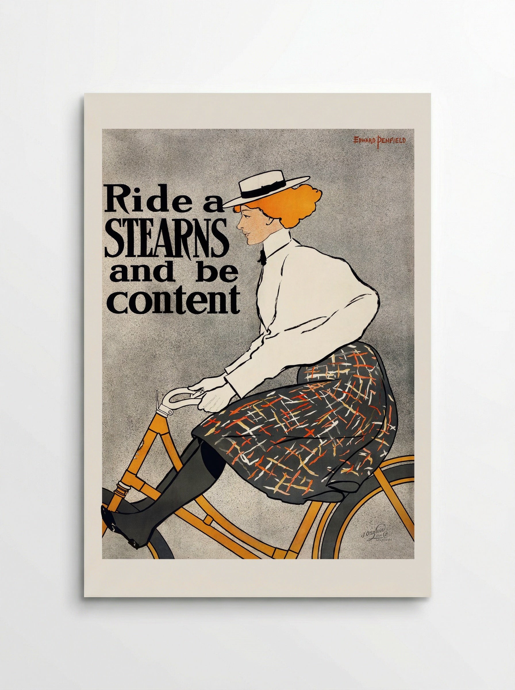 Ride a Stearns and be content - Edward Penfield - Poster