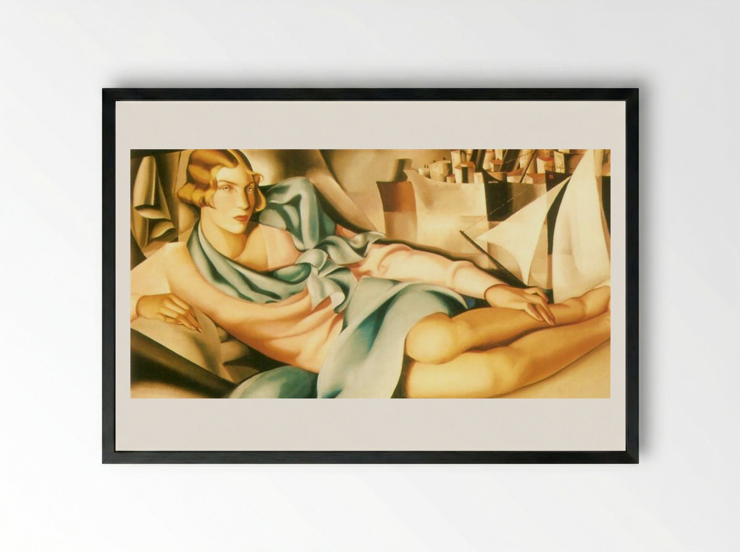 Portrait of Arlette Boucard - Tamara de Lempicka - Framed Print Black
