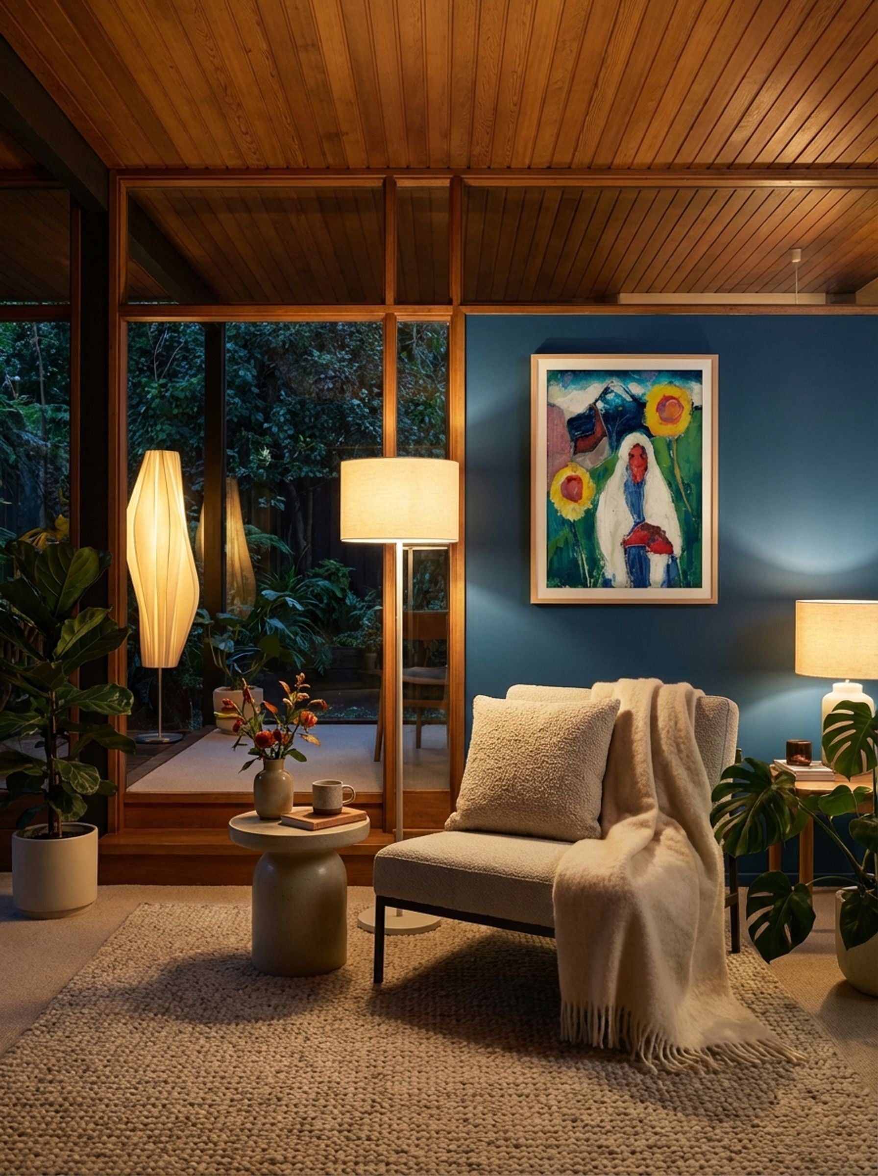 Sketch of a Woman Among Sunflowers - Zolo Palugyay - Lifestyle