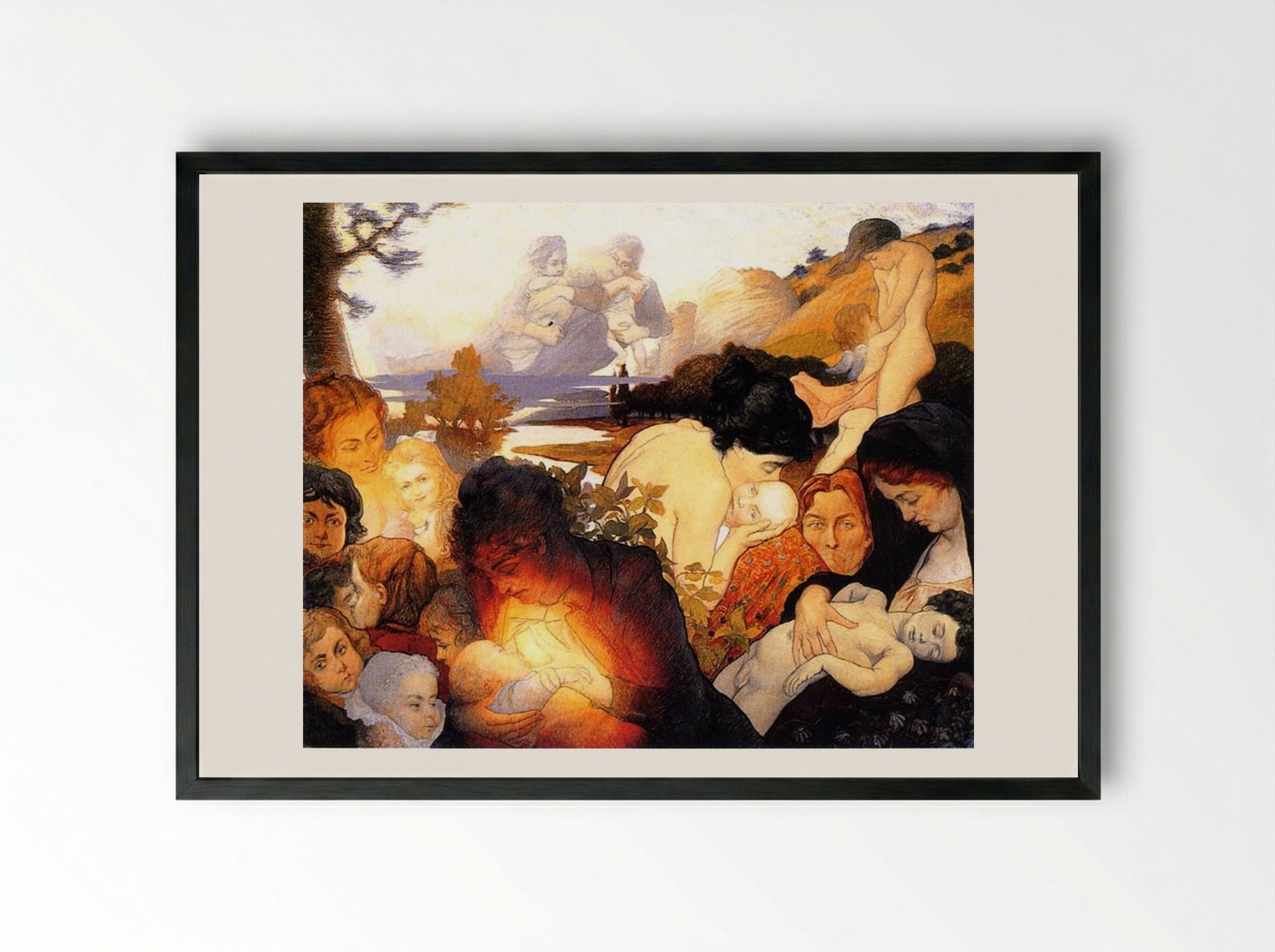 Maternity - Charles Maurin - Framed Print Black