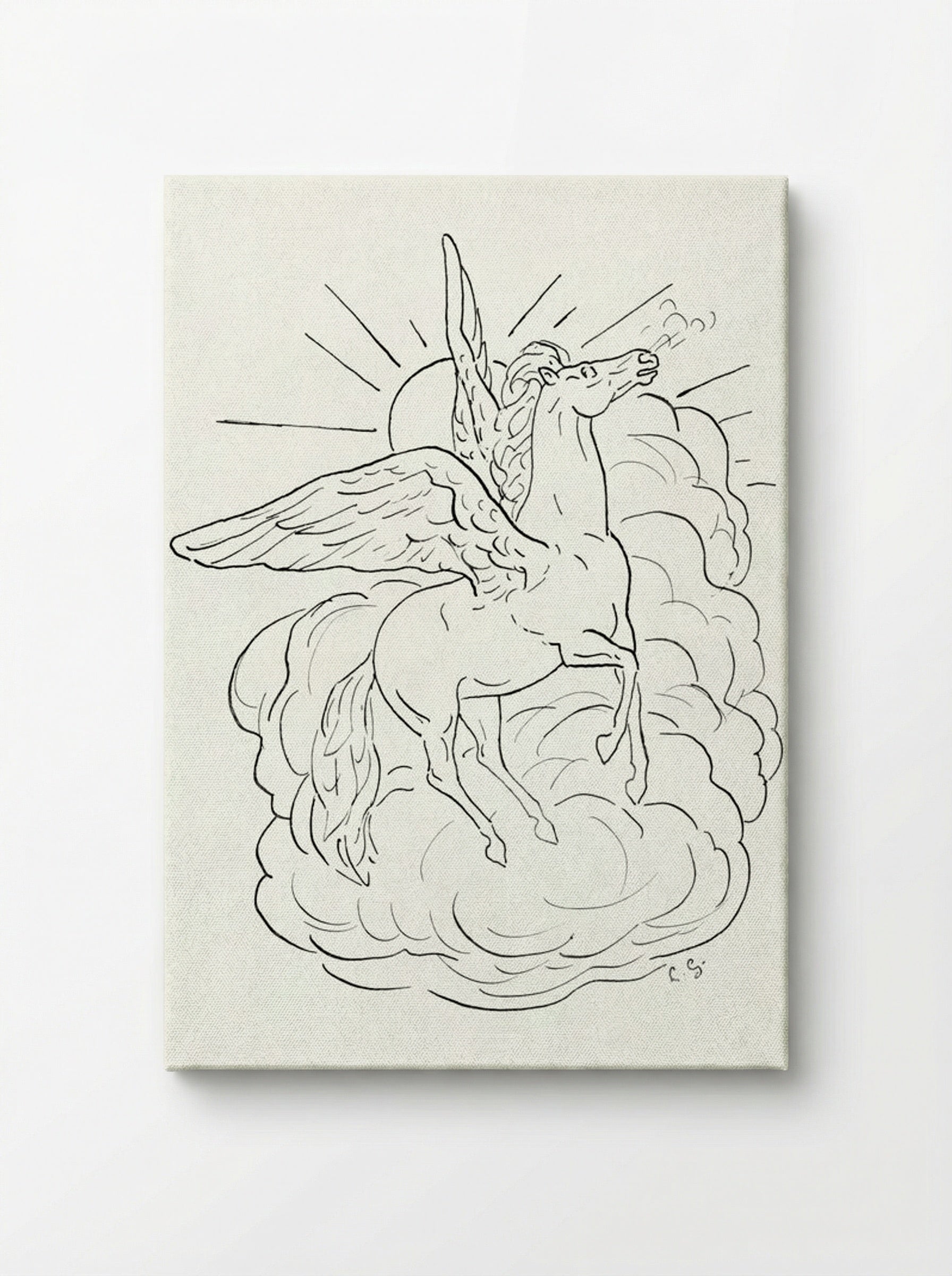 Pegasus Flies in Front of a Cloud - Leo Gestel - Canvas