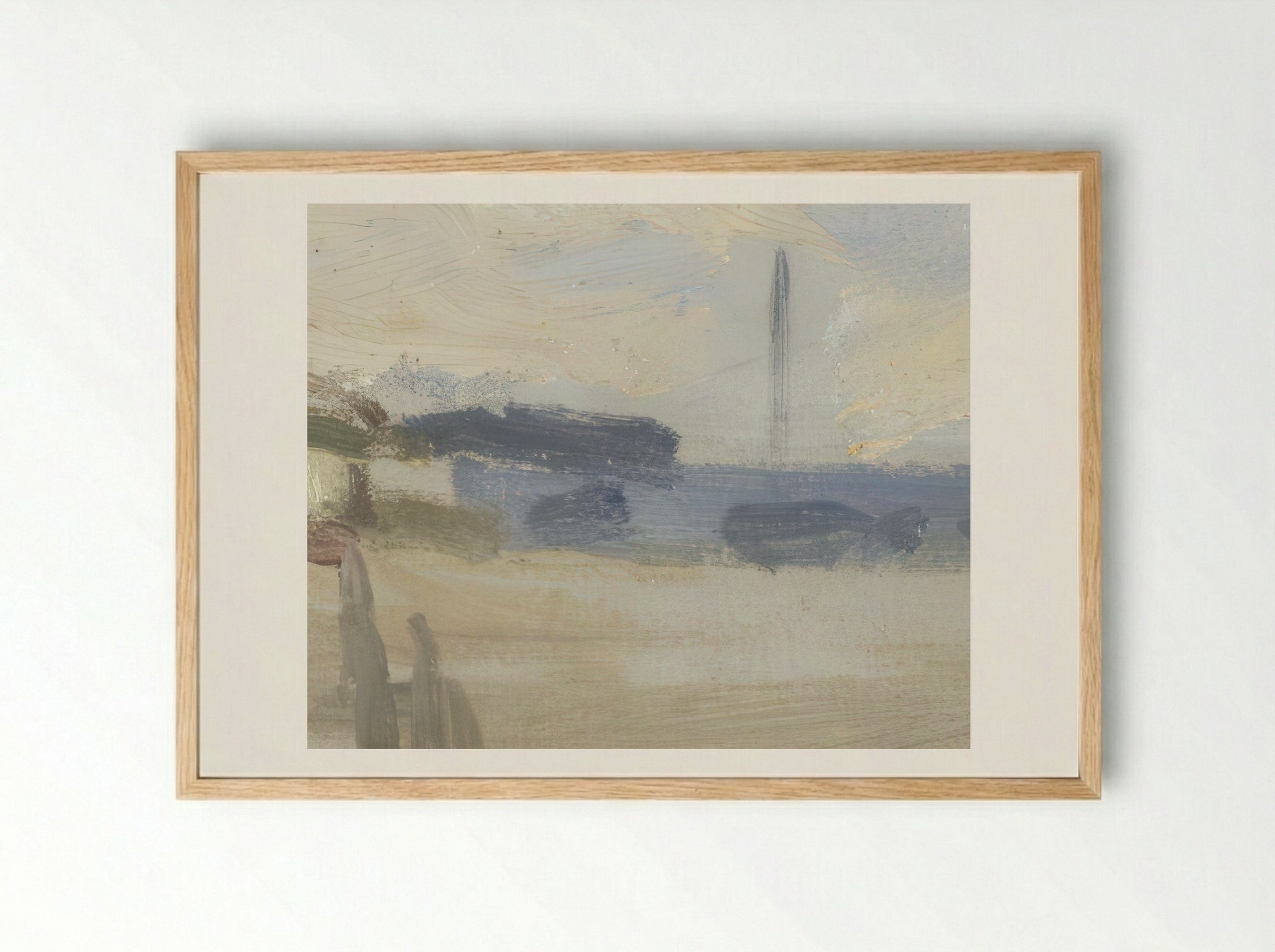 The Beach at Trouville - Claude Monet - Framed Print Wood