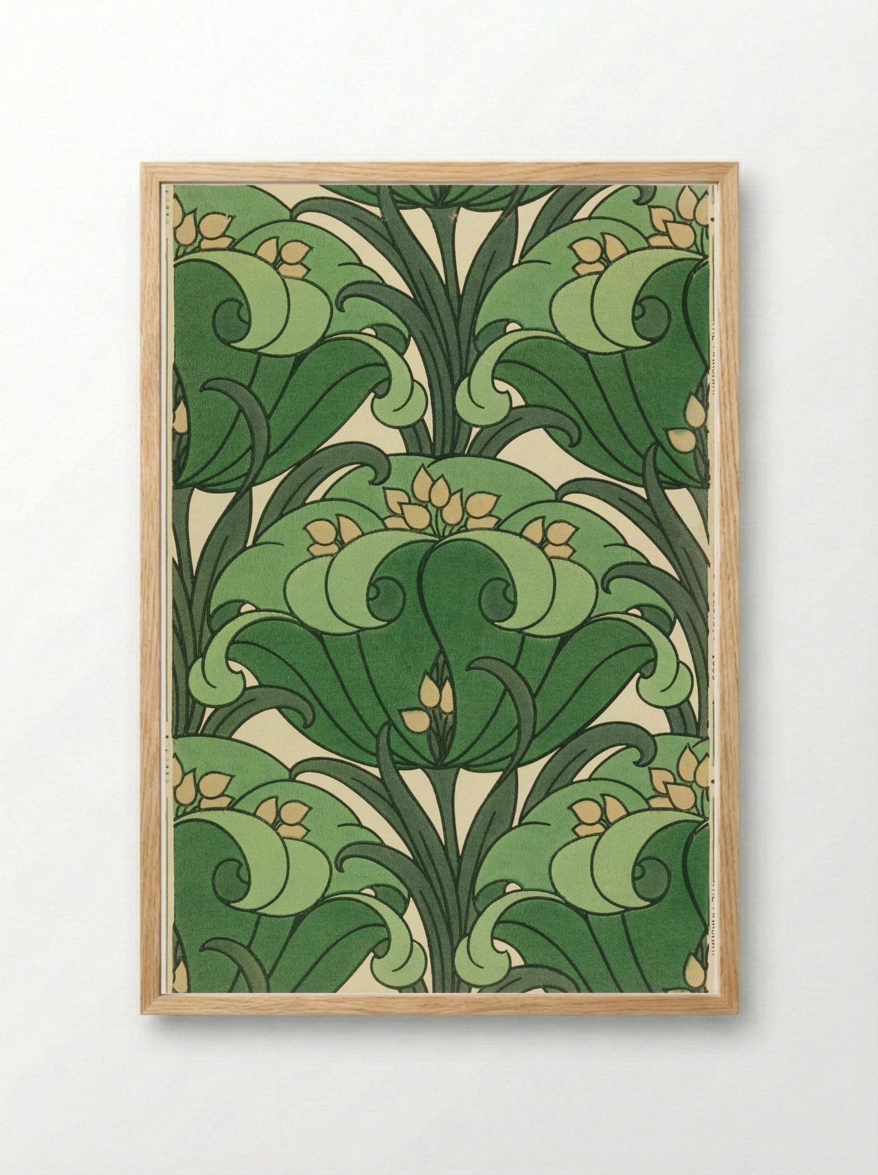 Floral Sidewall Design - William Morris - Framed Print Wood